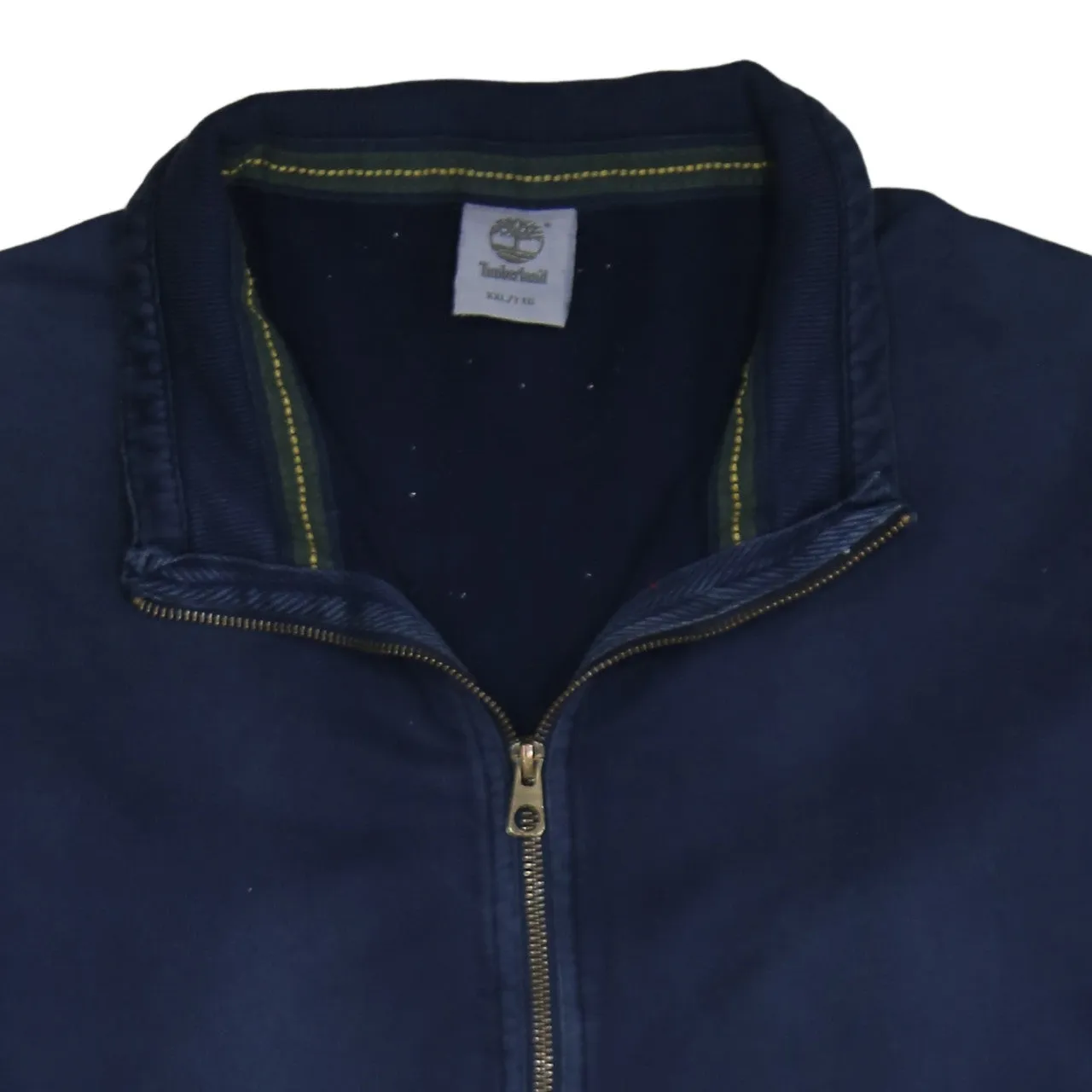 Timberland Navy Blue Full Zip Sweatshirt Women’s XXLarge Sleeve Patch Logo Pockets Jacket sold by Vintage Club product image thumbnail 3
