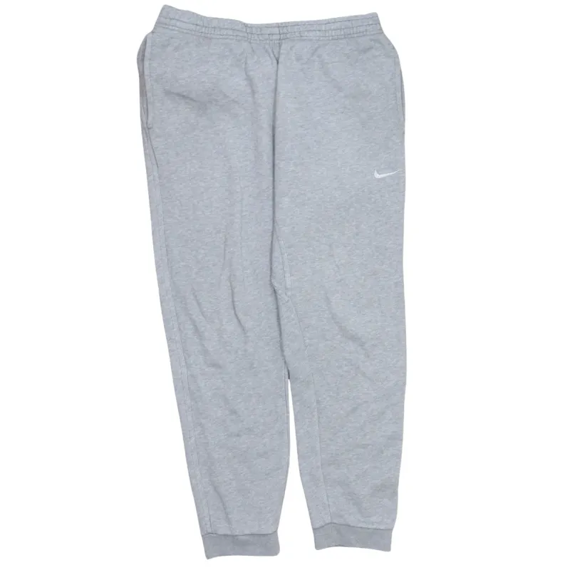 Nike Light Grey Joggers Men's XLarge Embroidered Swoosh Fleece Lined Elastic Cuff Sweatpants sold by Vintage Club