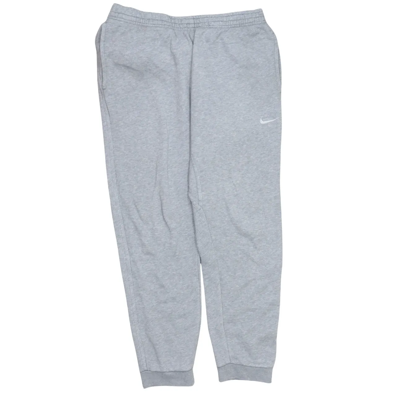 Nike Light Grey Joggers Men's XLarge Embroidered Swoosh Fleece Lined Elastic Cuff Sweatpants sold by Vintage Club