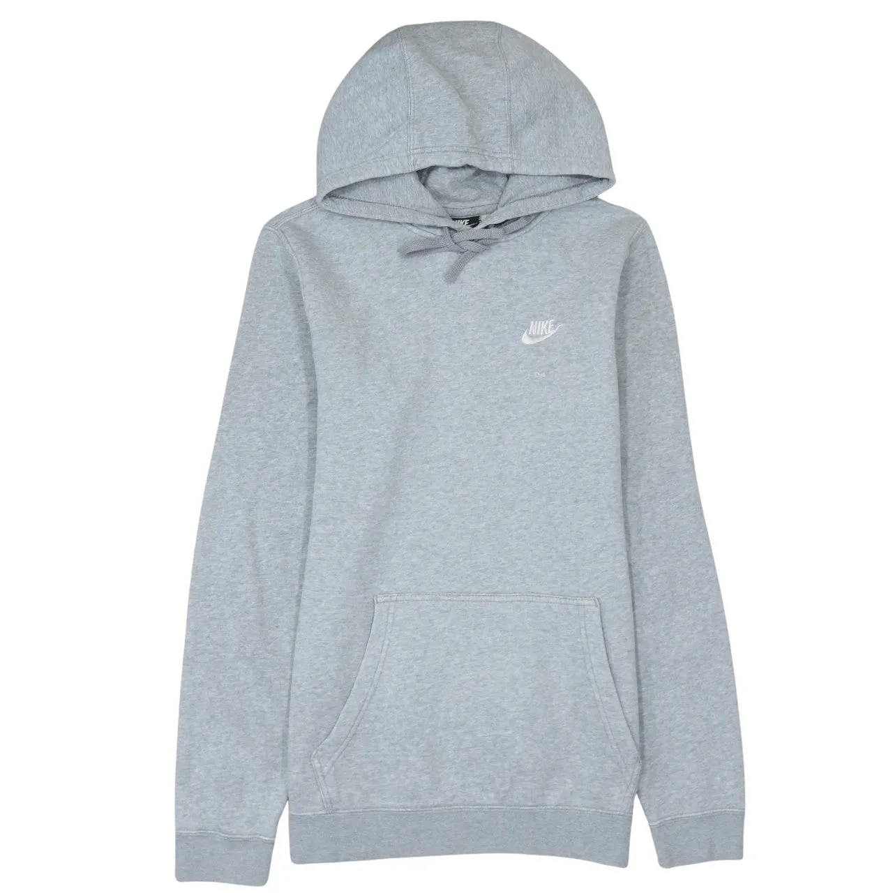 Nike Grey Hoodie Women’s Small Embroidered Swoosh Logo Drawstring Pullover Sweatshirt sold by Vintage Club