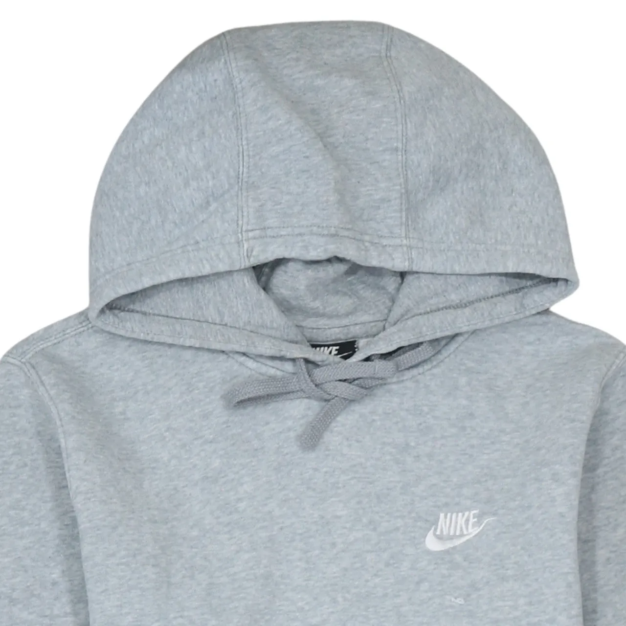 Nike Grey Hoodie Women’s Small Embroidered Swoosh Logo Drawstring Pullover Sweatshirt sold by Vintage Club product image thumbnail 3