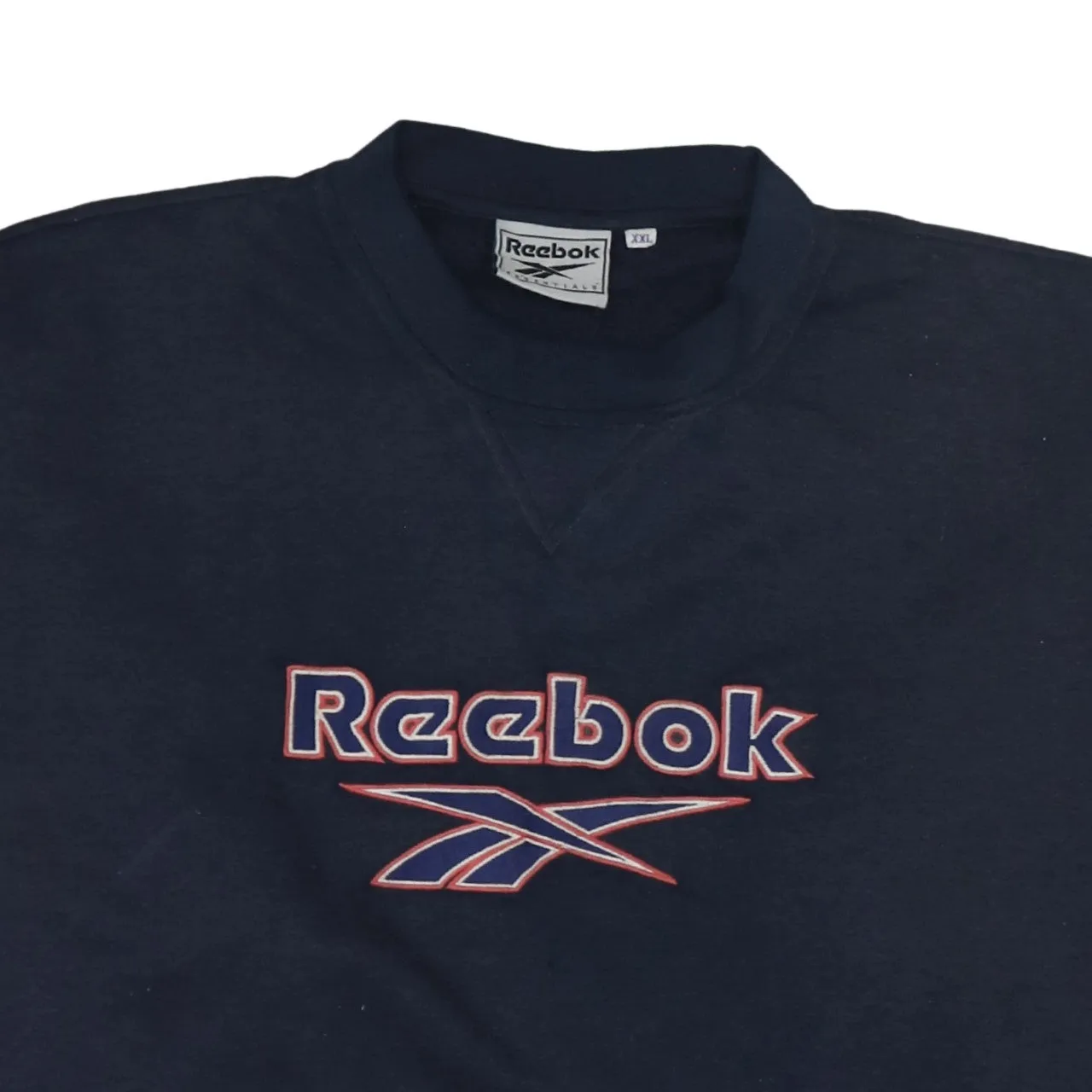 Reebok Navy Blue Sweatshirt Women’s XXLarge Embroidered Logo Crewneck Pullover Fleece Top sold by Vintage Club product image thumbnail 3