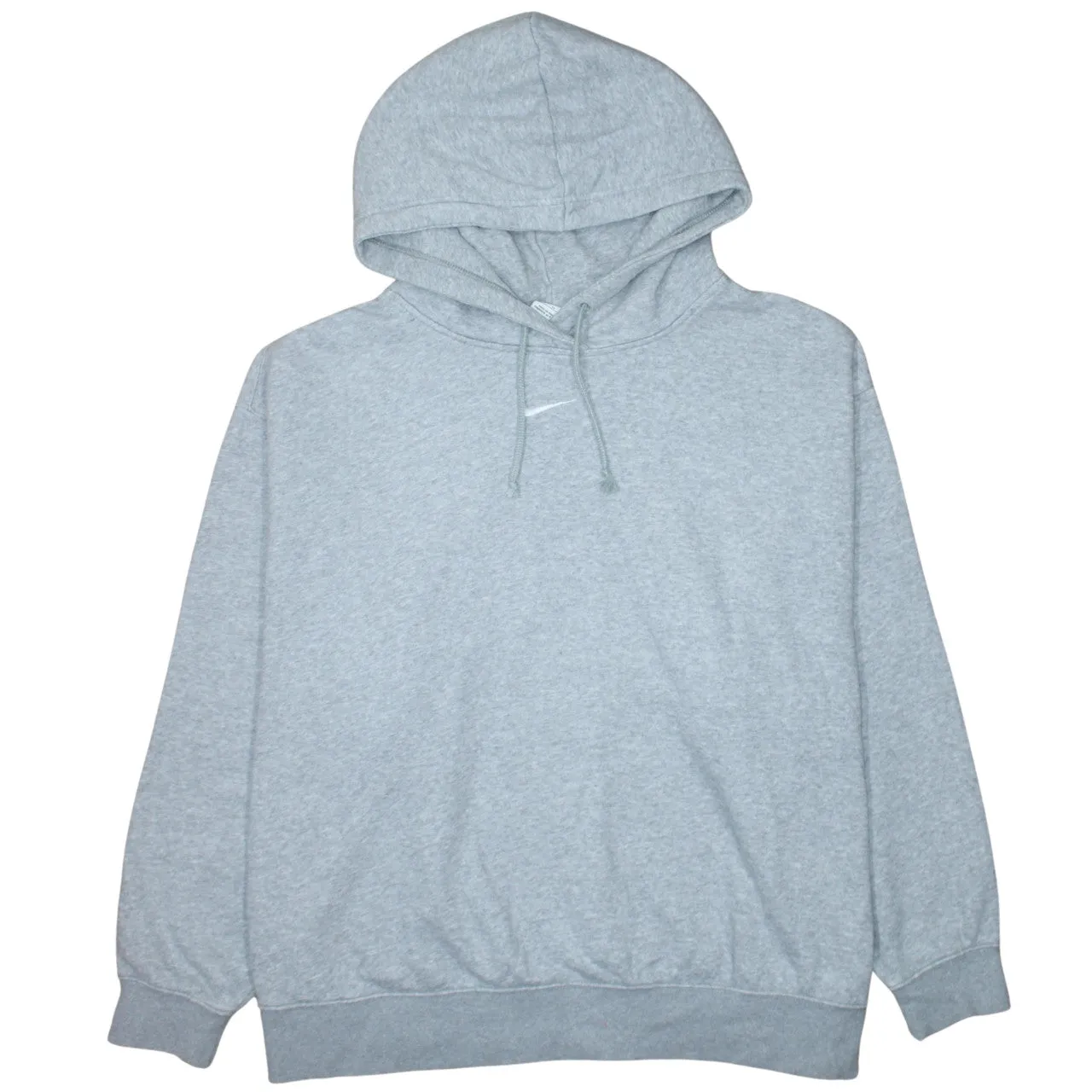 Nike Grey Hoodie Men’s XLarge Small Swoosh Embroidered Logo Pullover Sweatshirt sold by Vintage Club