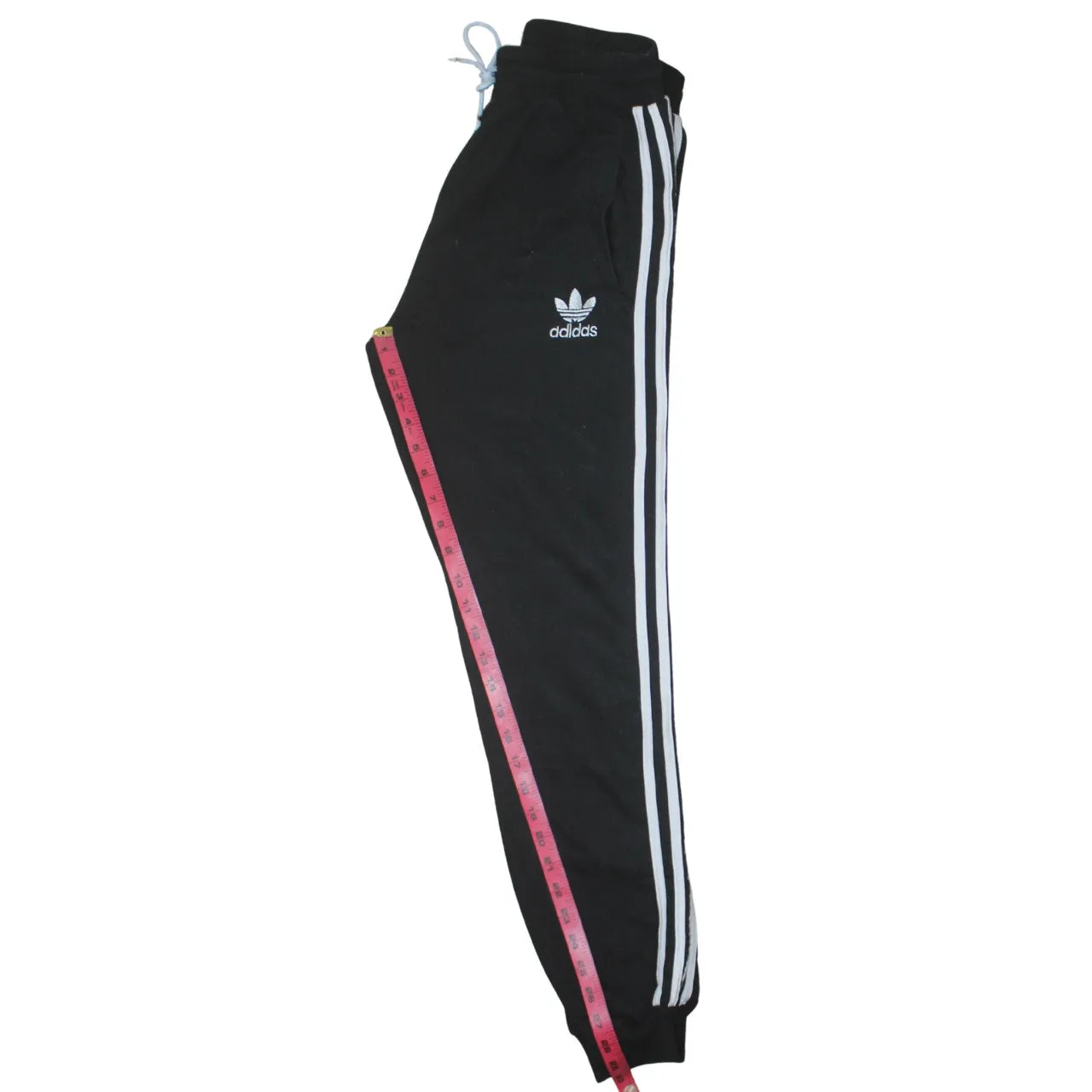 Adidas Black Joggers Men’s 30 Trefoil Embroidered Logo Three Stripe Cuffed Sweatpants sold by Vintage Club product image thumbnail 5