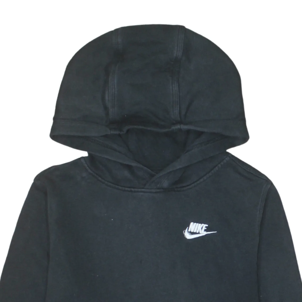 Nike Black Hoodie Women's Large Embroidered Swoosh Logo Front Pocket Pullover Sweatshirt sold by Vintage Club product image thumbnail 3