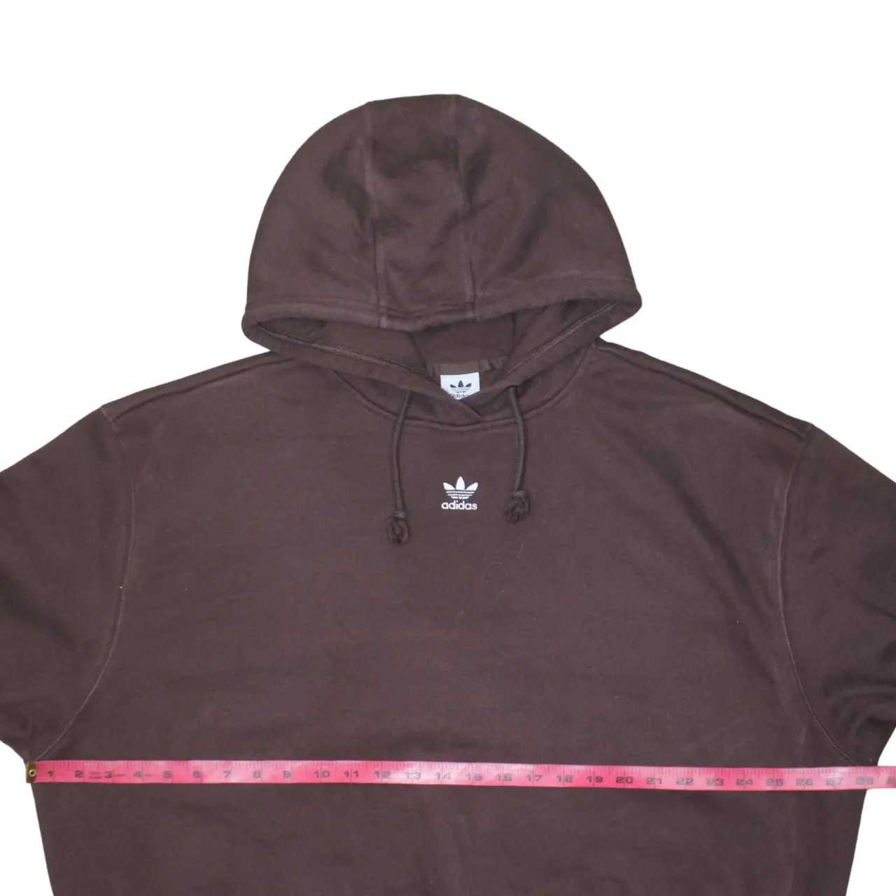 Adidas Dark Brown Hoodie Men's XXLarge Small Trefoil Embroidered Logo Pullover Sweatshirt sold by Vintage Club product image thumbnail 5