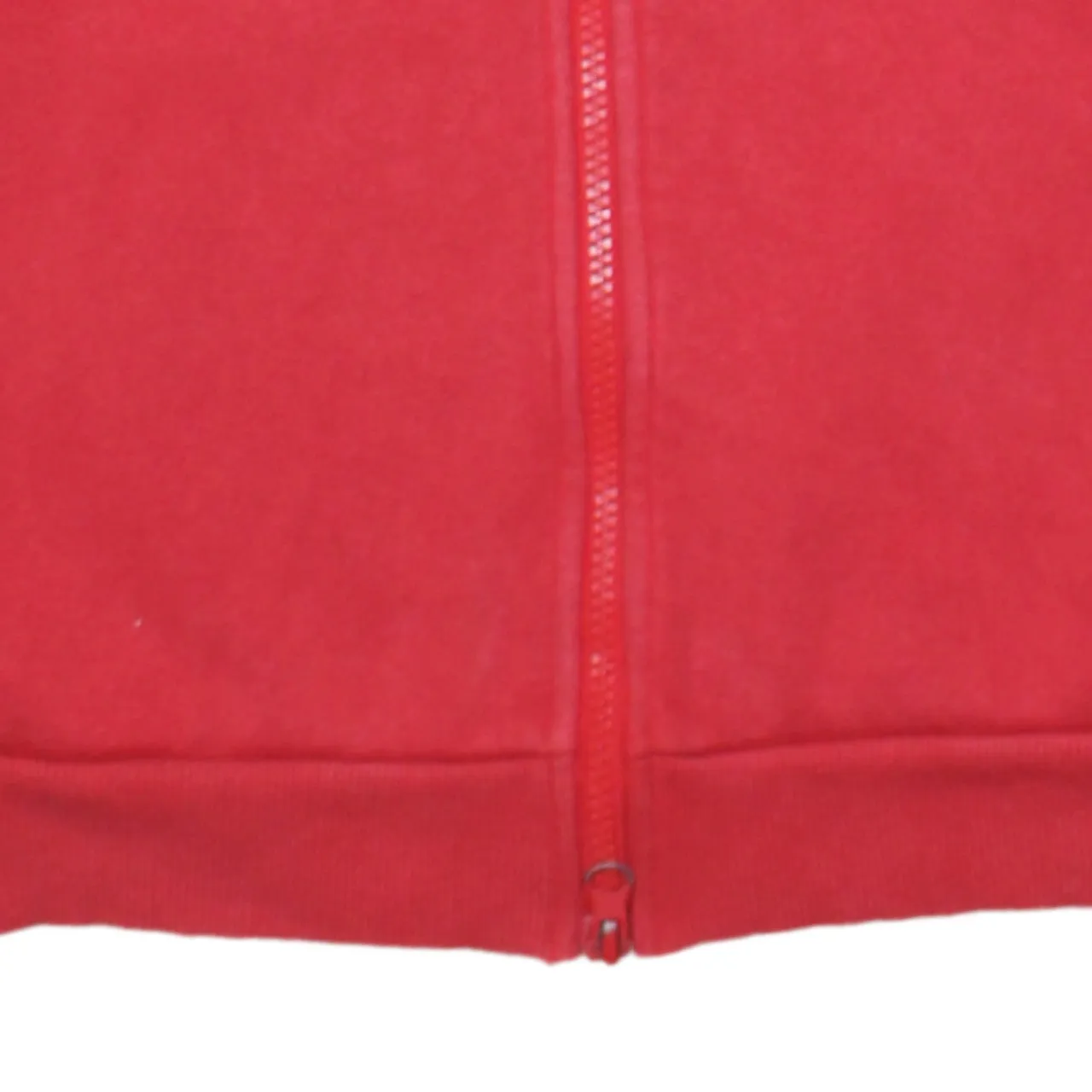 Nike Red Full Zip Hoodie Women’s Large Embroidered Swoosh Split Pocket Fleece Sweatshirt sold by Vintage Club product image thumbnail 4