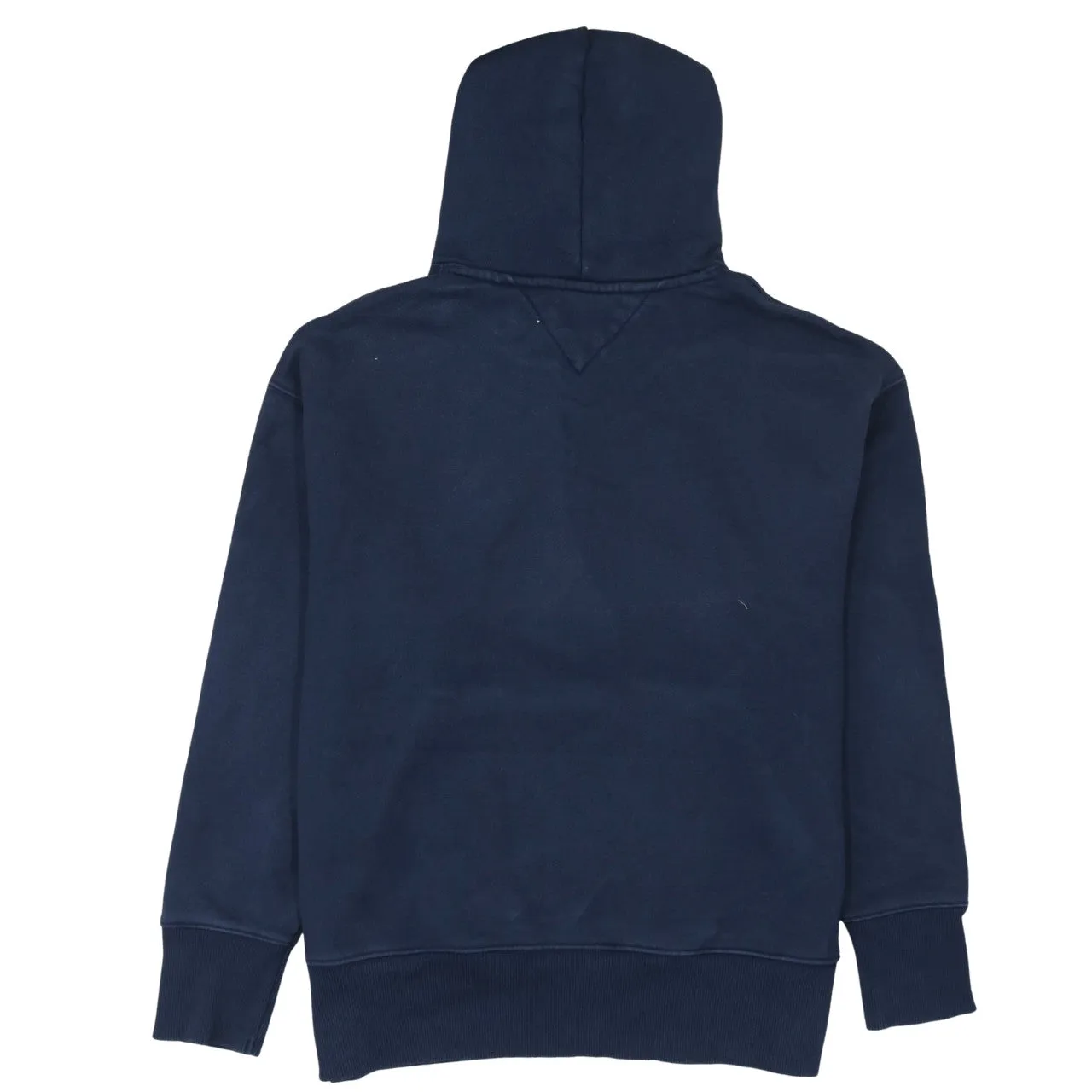 Tommy Jeans Navy Blue Hoodie Women’s Large Embroidered Chest Flag Logo Front Pocket Sweatshirt sold by Vintage Club product image thumbnail 2
