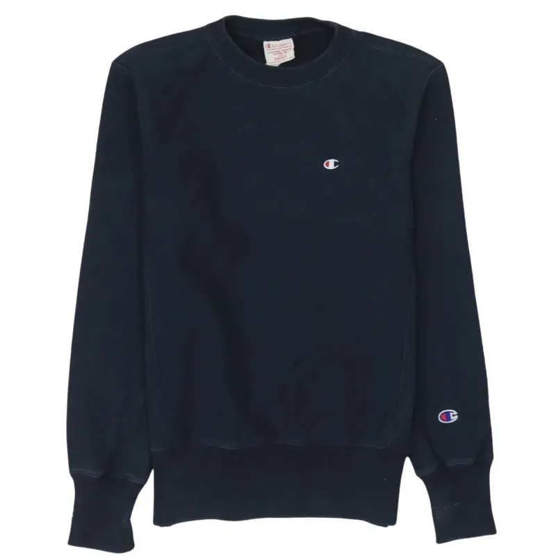 Champion Navy Blue Sweatshirt Women's Small Embroidered C Logo Crewneck Pullover Jumper sold by Vintage Club