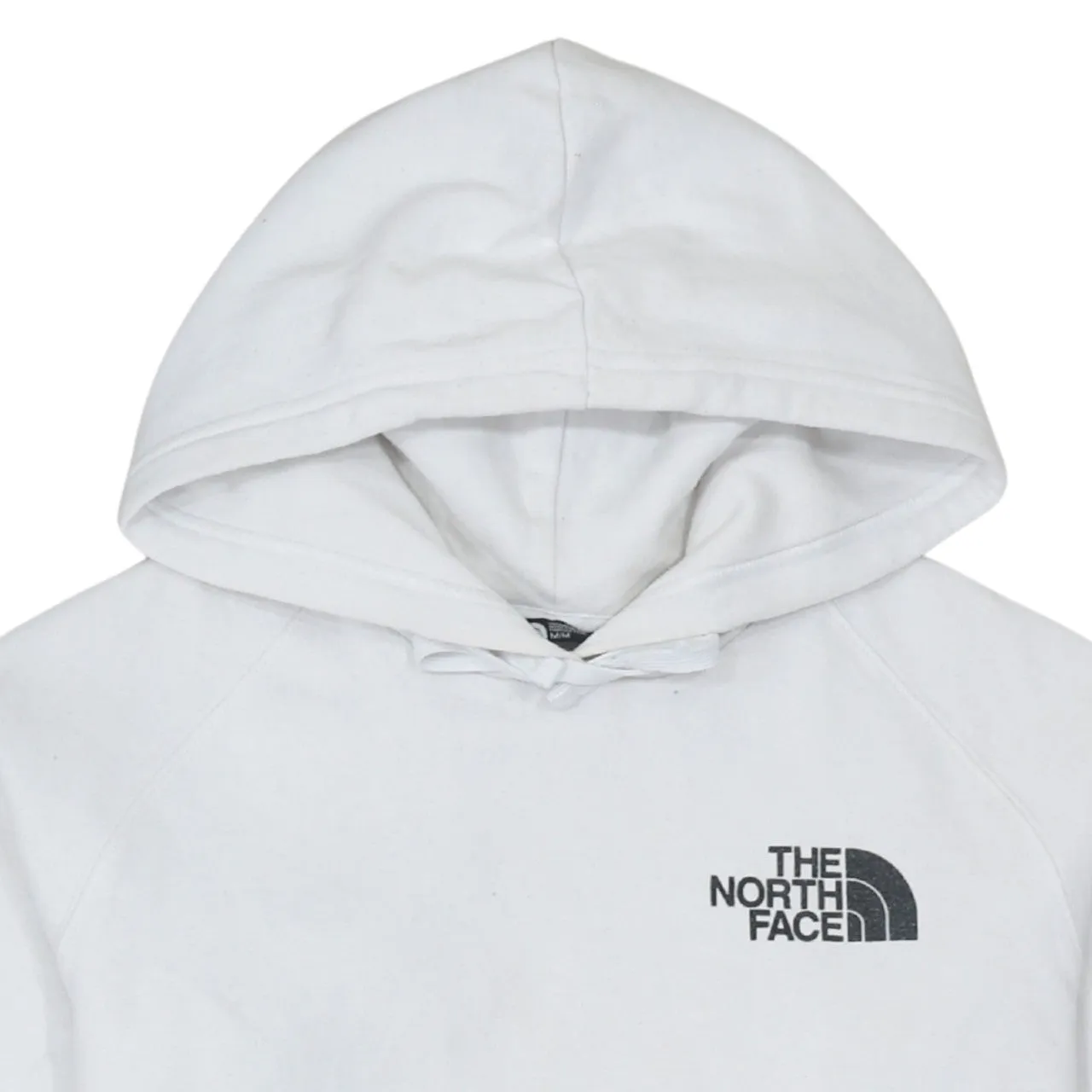 The North Face White Hoodie Women’s Medium Printed Logo Back Graphic Pullover Sweatshirt sold by Vintage Club product image thumbnail 3