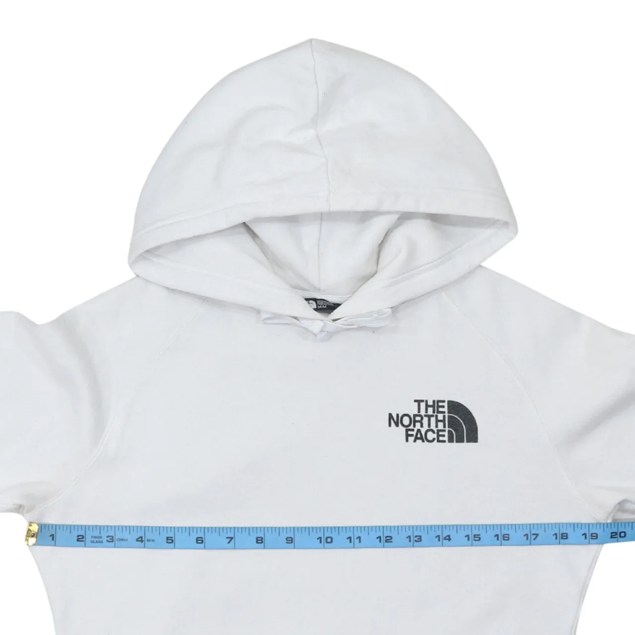 The North Face White Hoodie Women’s Medium Printed Logo Back Graphic Pullover Sweatshirt sold by Vintage Club product image thumbnail 5
