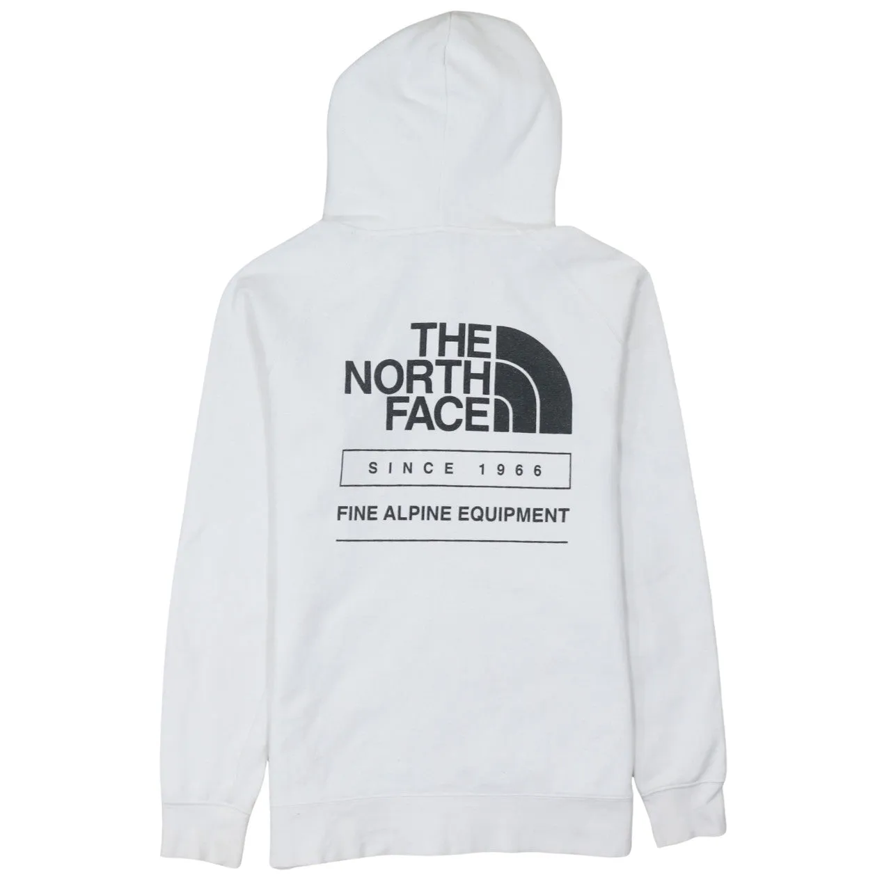 The North Face White Hoodie Women’s Medium Printed Logo Back Graphic Pullover Sweatshirt sold by Vintage Club product image thumbnail 2