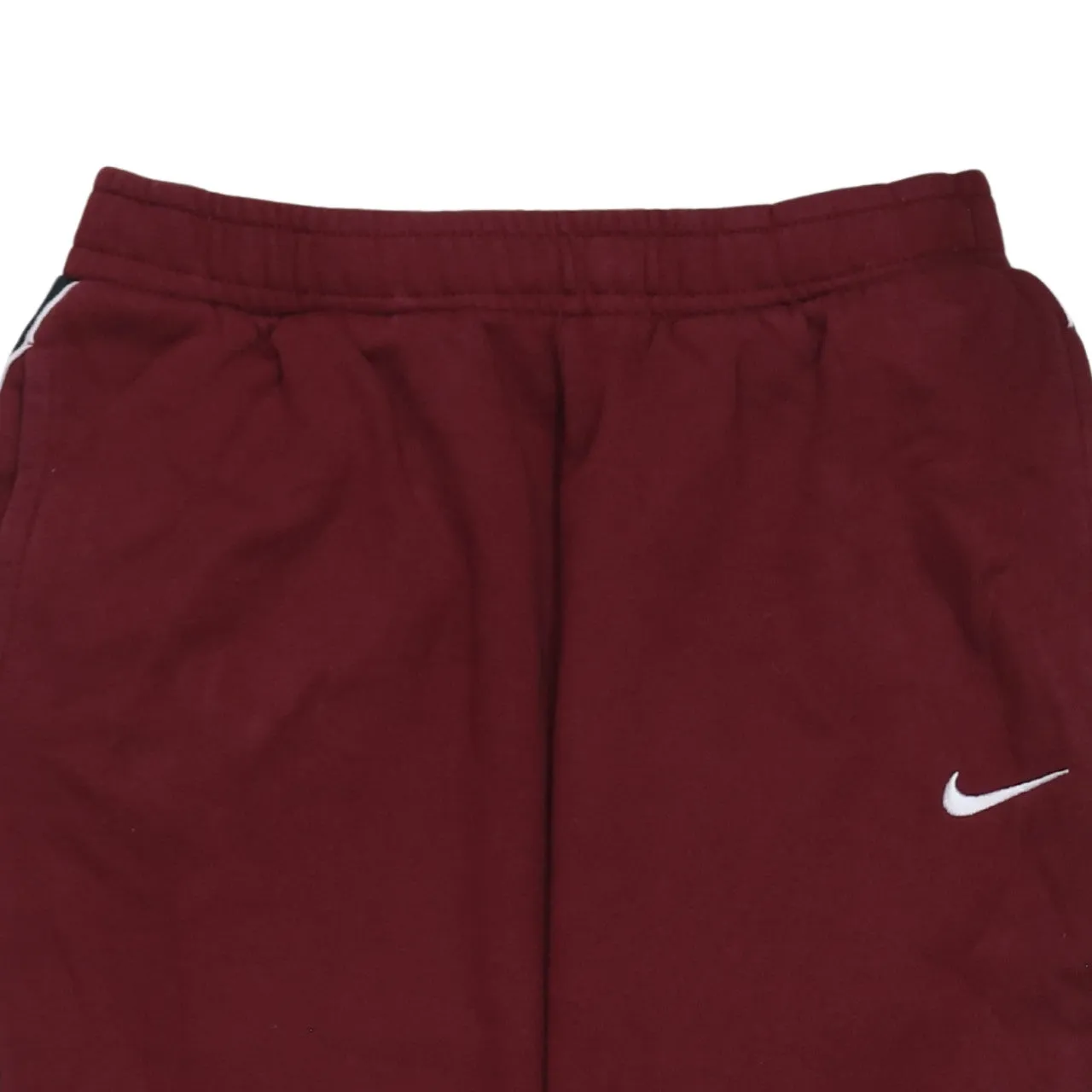 Nike Burgundy Red Joggers Men’s Medium Embroidered Swoosh Tape Side Cuffed Sweatpants sold by Vintage Club product image thumbnail 3