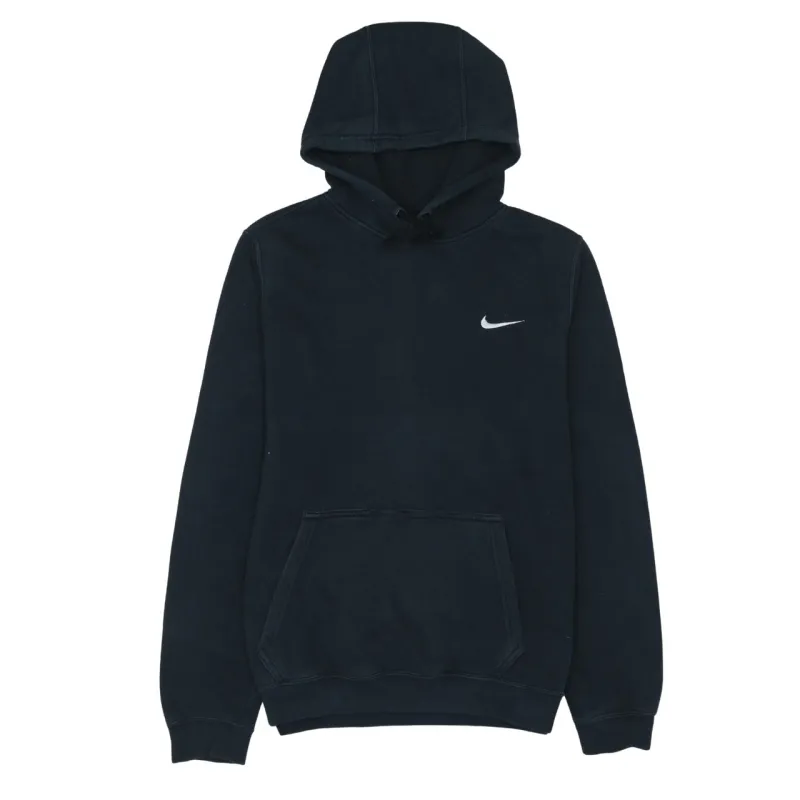 Nike Black Pullover Hoodie Men's Small Embroidered Swoosh Logo Front Pocket Sweatshirt sold by Vintage Club
