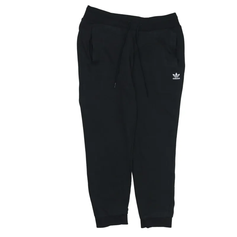 Adidas Black Joggers Women’s 32 Embroidered Trefoil Logo Drawstring Waist Cuffed Sweatpants sold by Vintage Club
