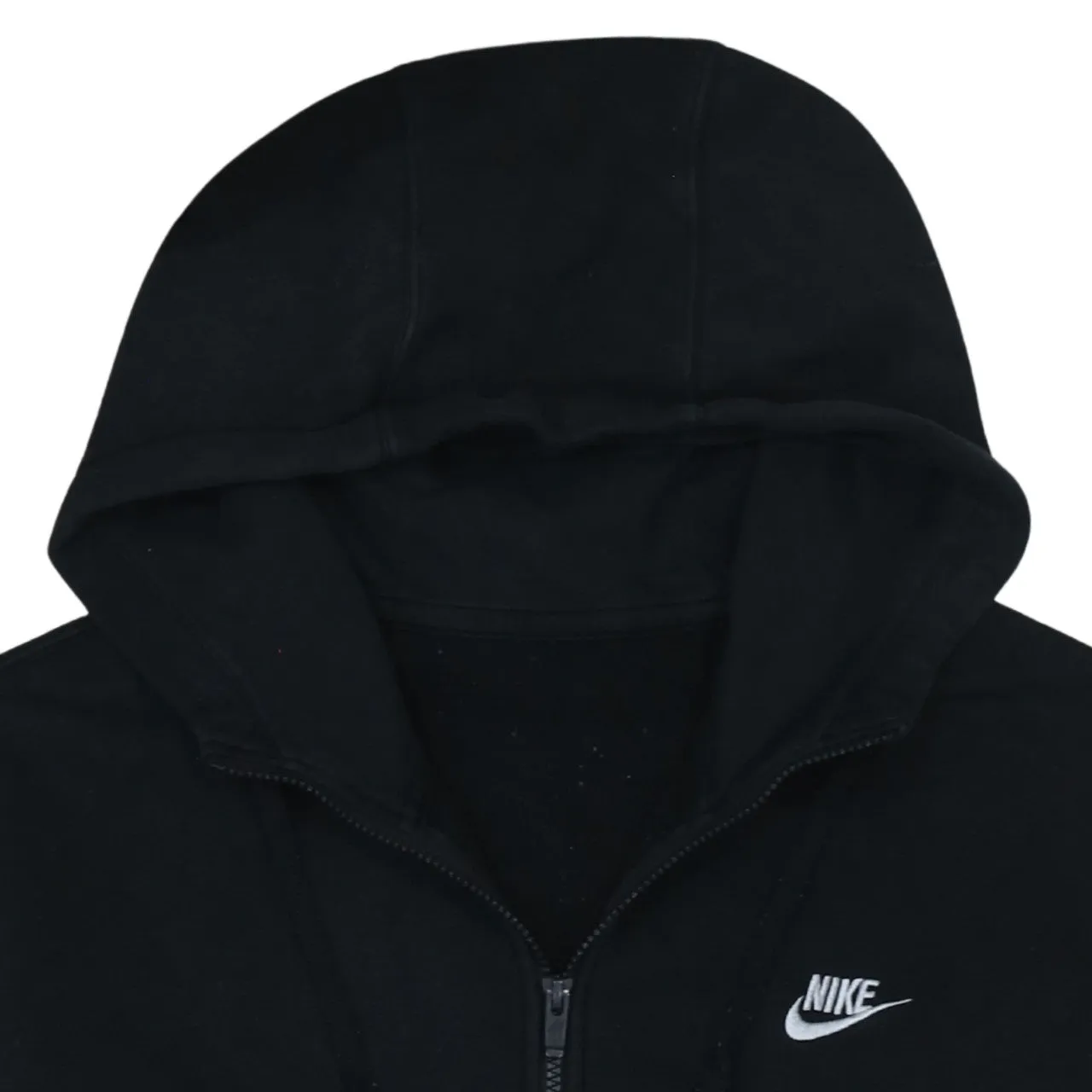 Nike Black Full Zip Hoodie Men's XLarge Embroidered Swoosh Split Pouch Pockets Fleece Jacket sold by Vintage Club product image thumbnail 3