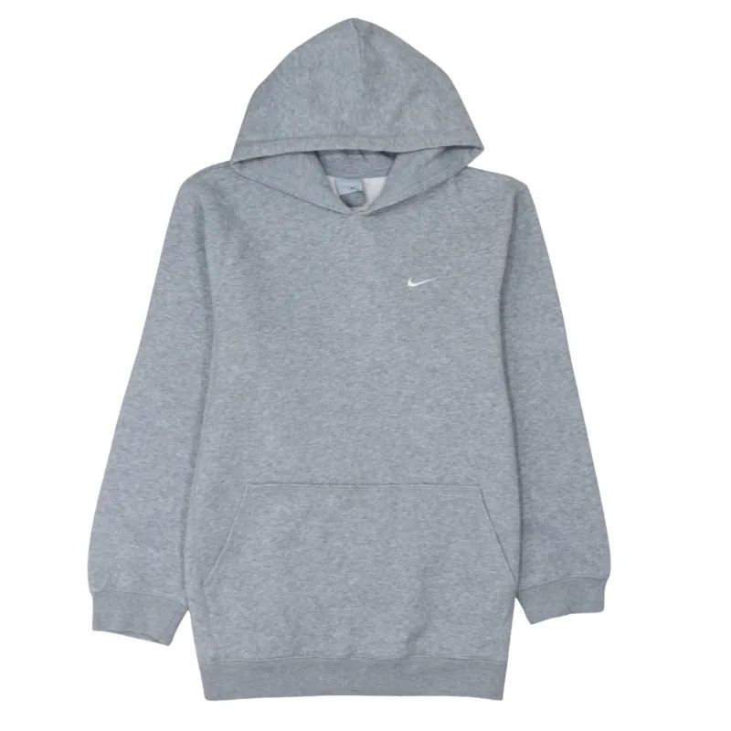 Nike Grey Hoodie Women’s XLarge Embroidered Swoosh Front Pocket Fleece Pullover Sweatshirt sold by Vintage Club