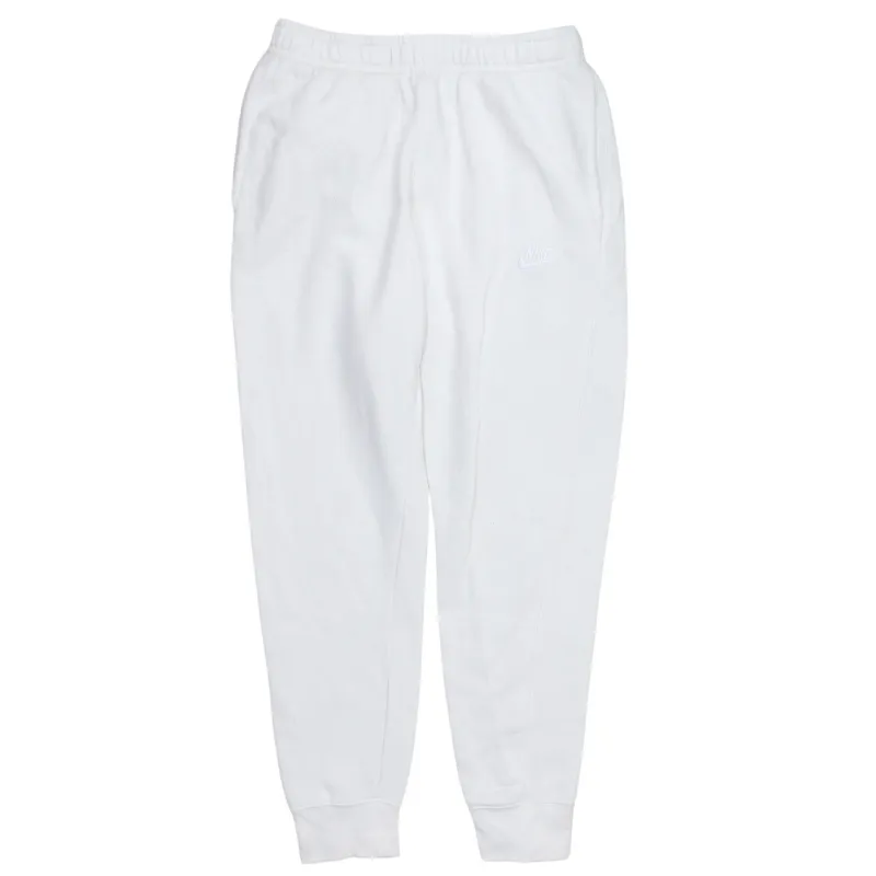 Nike White Joggers Sweatpants Men's Small Embroidered Swoosh Elastic Waist Cuffed Hem made by Nike