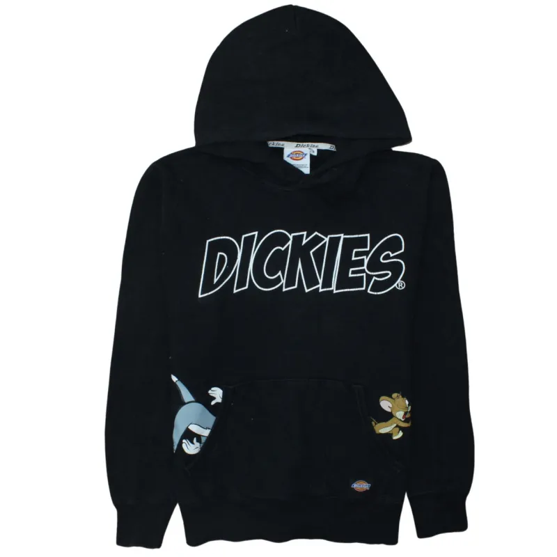 Dickies Black Hoodie Men's Small Printed Logo Tom And Jerry Graphic Pullover Sweatshirt sold by Vintage Club
