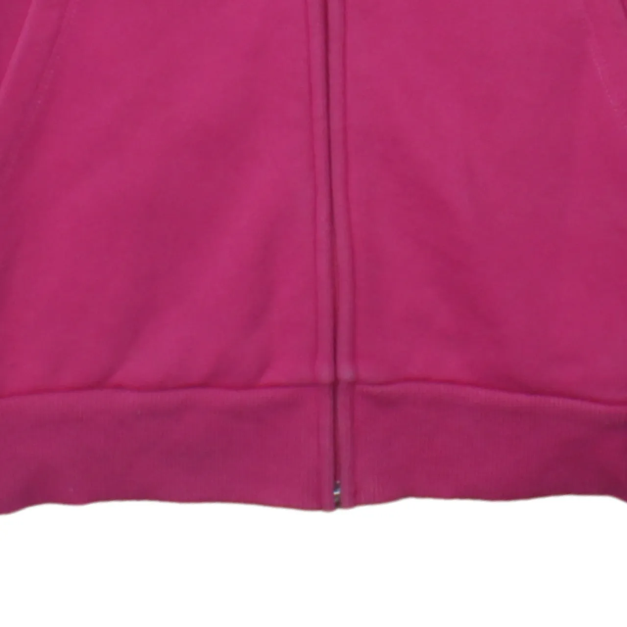 Puma Pink Zip Hoodie Women’s Medium Printed Logo Front Pockets Fleece Sweatshirt sold by Vintage Club product image thumbnail 4