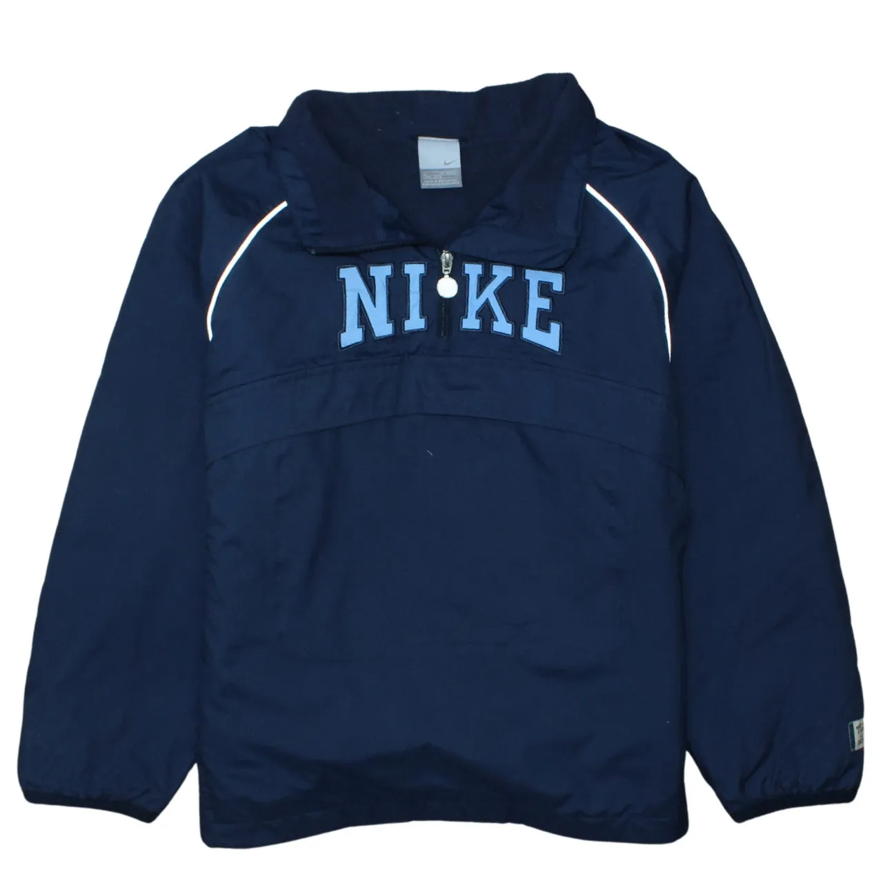 Nike Navy Blue Windbreaker Women’s Large Half Zip Embroidered Logo Oregon Pullover Jacket sold by Vintage Club