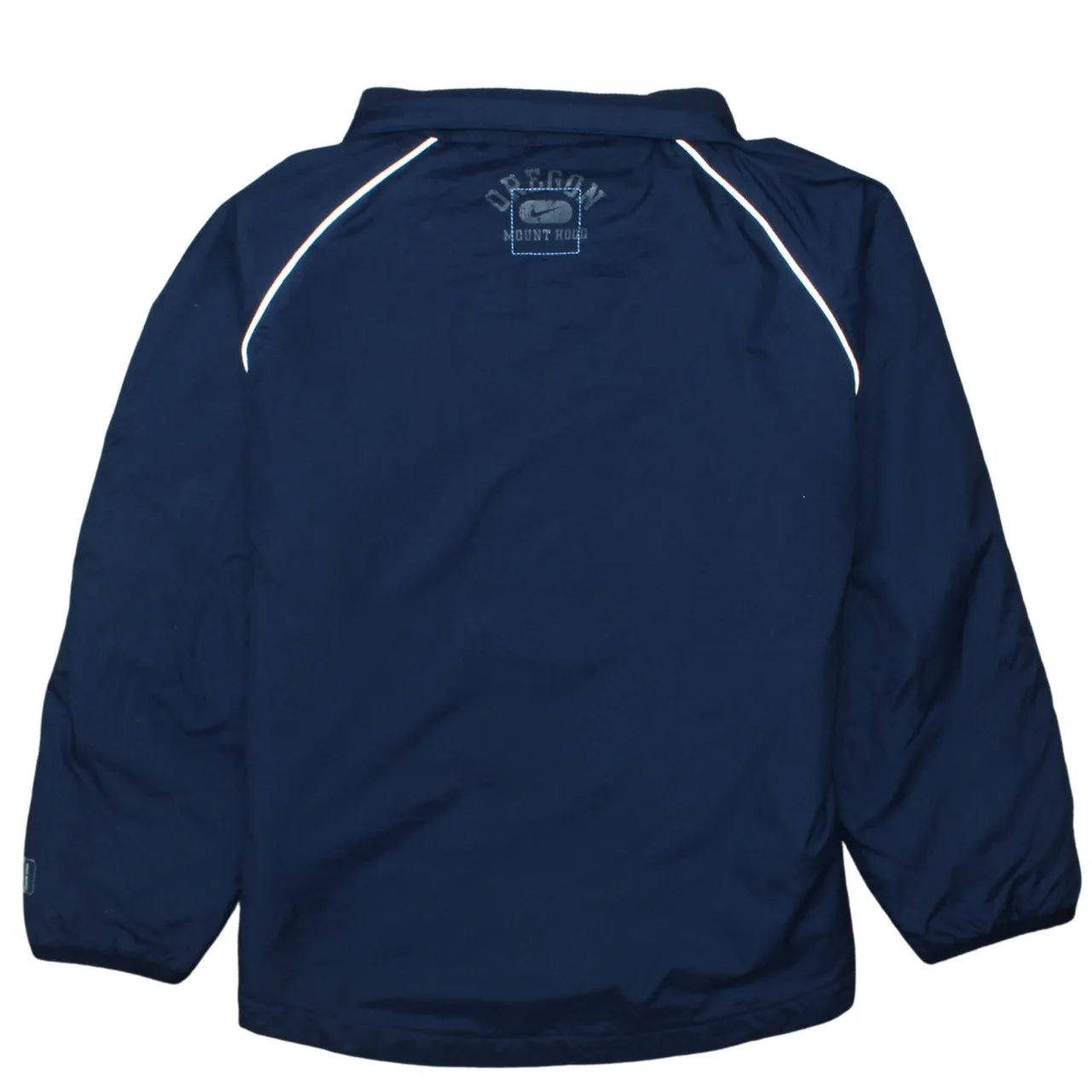 Nike Navy Blue Windbreaker Women’s Large Half Zip Embroidered Logo Oregon Pullover Jacket sold by Vintage Club product image thumbnail 2