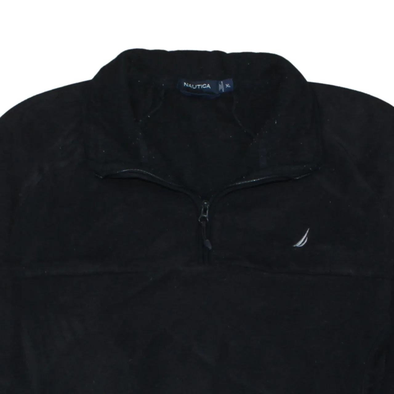 Nautica Black Fleece Jumper Men’s XLarge Quarter Zip Embroidered Logo Pullover Top sold by Vintage Club product image thumbnail 3