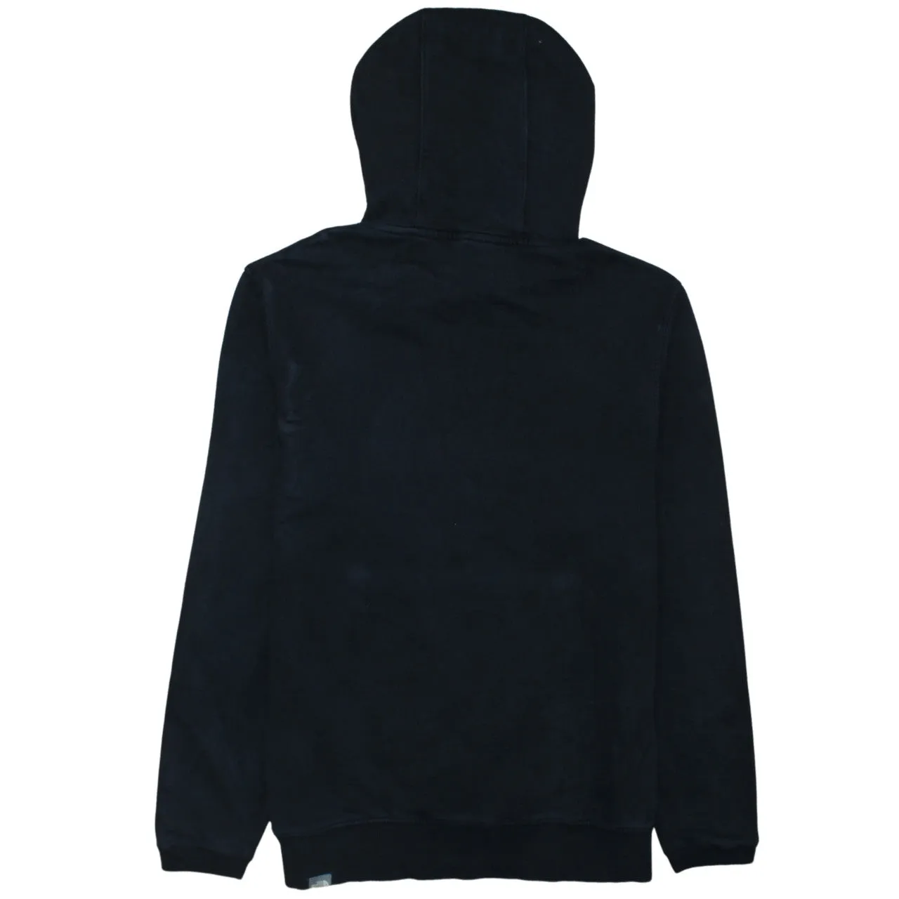 The North Face Black Hoodie Men's Small Embossed Front Logo Drawstring Pullover Sweatshirt sold by Vintage Club product image thumbnail 2