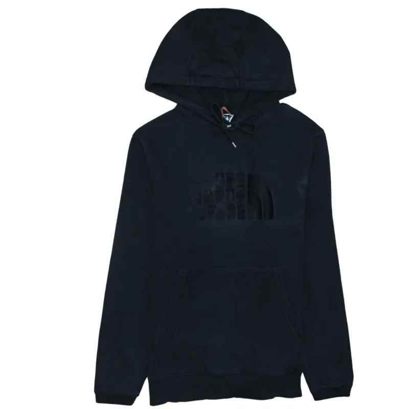 The North Face Black Hoodie Men's Small Embossed Front Logo Drawstring Pullover Sweatshirt made by The North Face