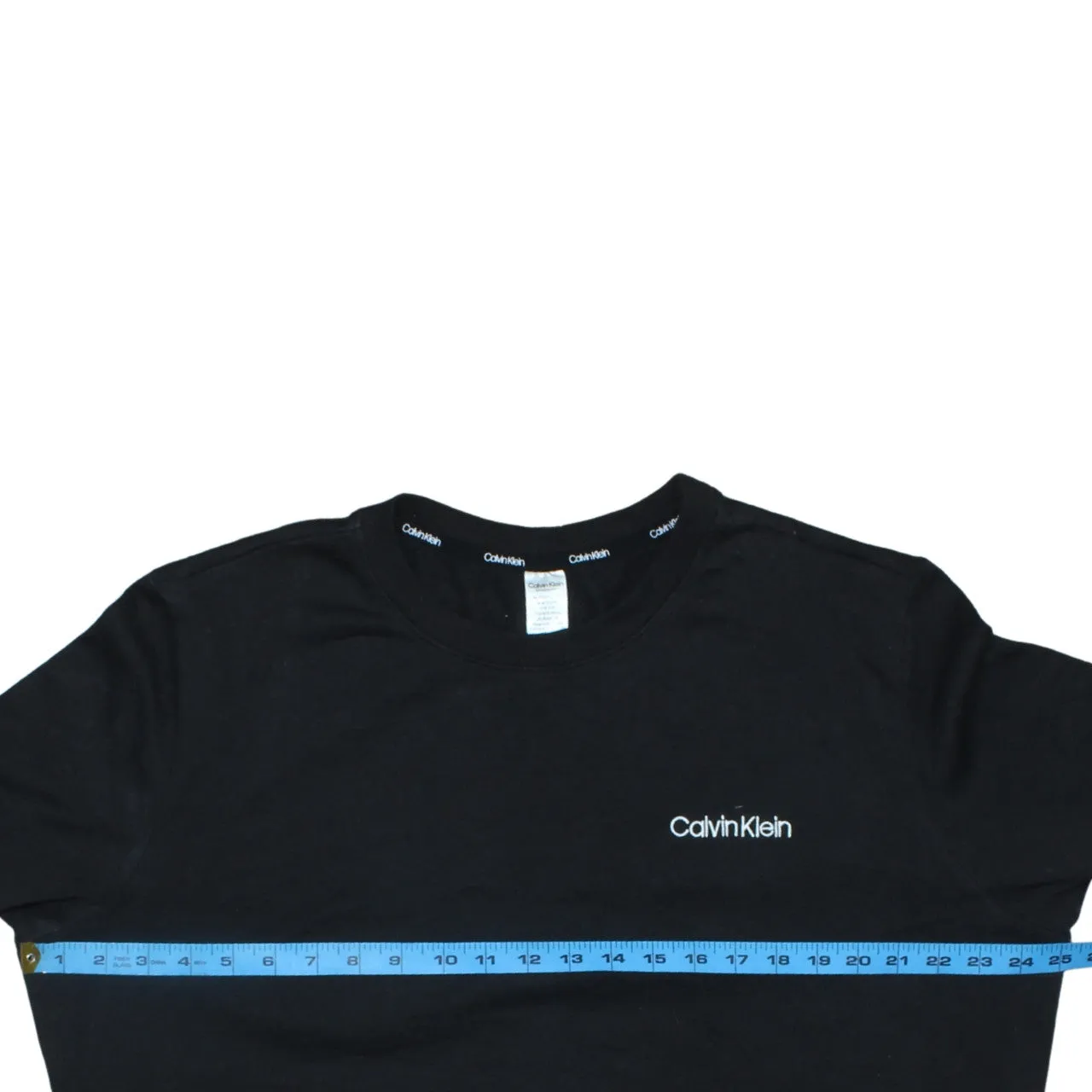 Calvin Klein Black Sweatshirt Men's XLarge Embroidered Chest Logo Ribbed Cuffs Crewneck Pullover sold by Vintage Club product image thumbnail 5