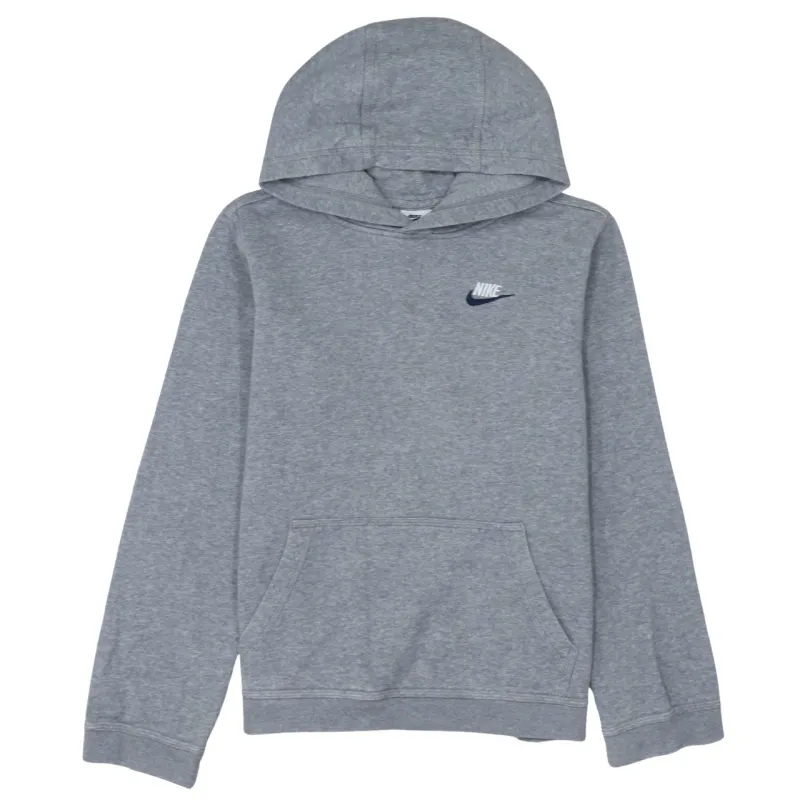 Nike Grey Hoodie Women’s XLarge Embroidered Swoosh Logo Front Pocket Pullover Sweatshirt sold by Vintage Club