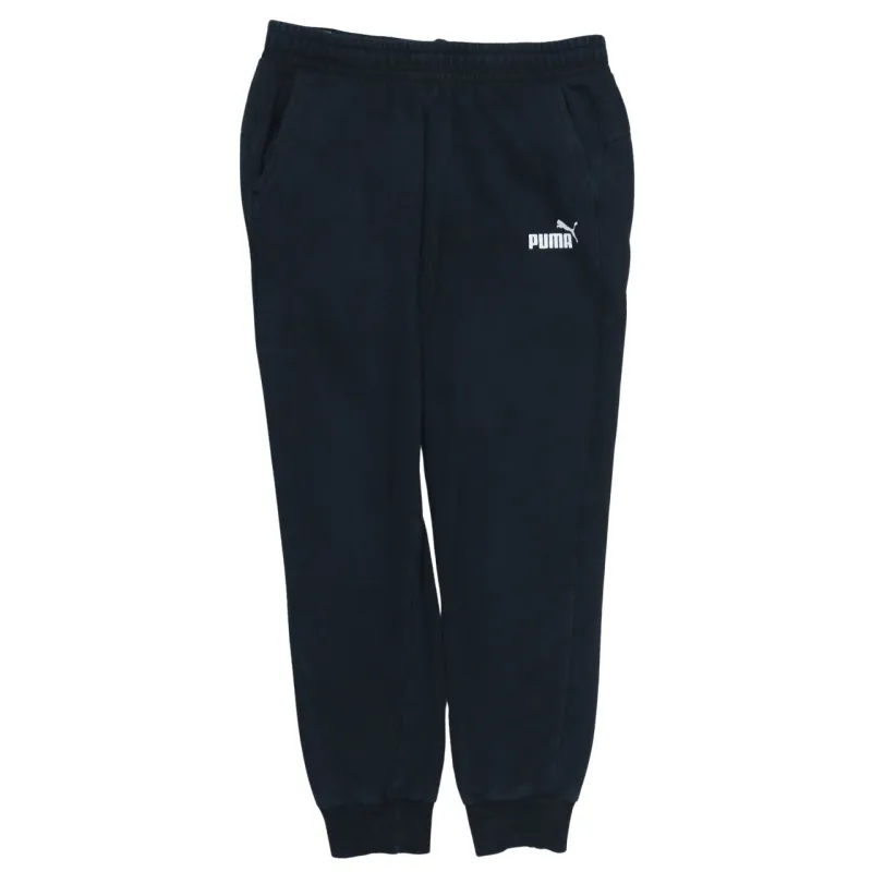 Puma Black Joggers Men's Large Embroidered Logo Elastic Waist Cuffed Fleece Sweatpants sold by Vintage Club