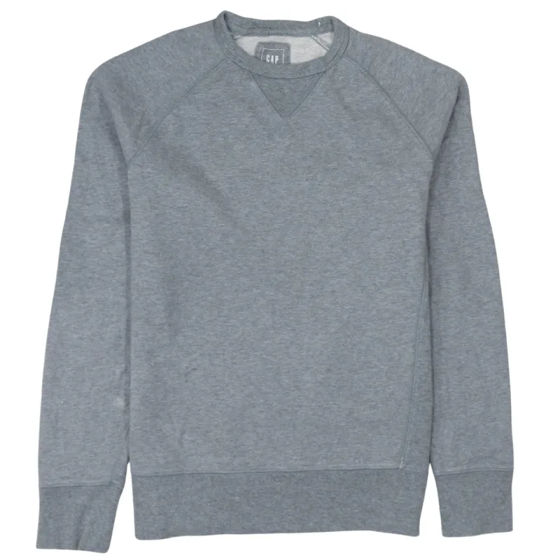 Gap Grey Crewneck Sweatshirt Men’s Small Raglan Sleeves Ribbed Cuffs Pullover Top sold by Vintage Club