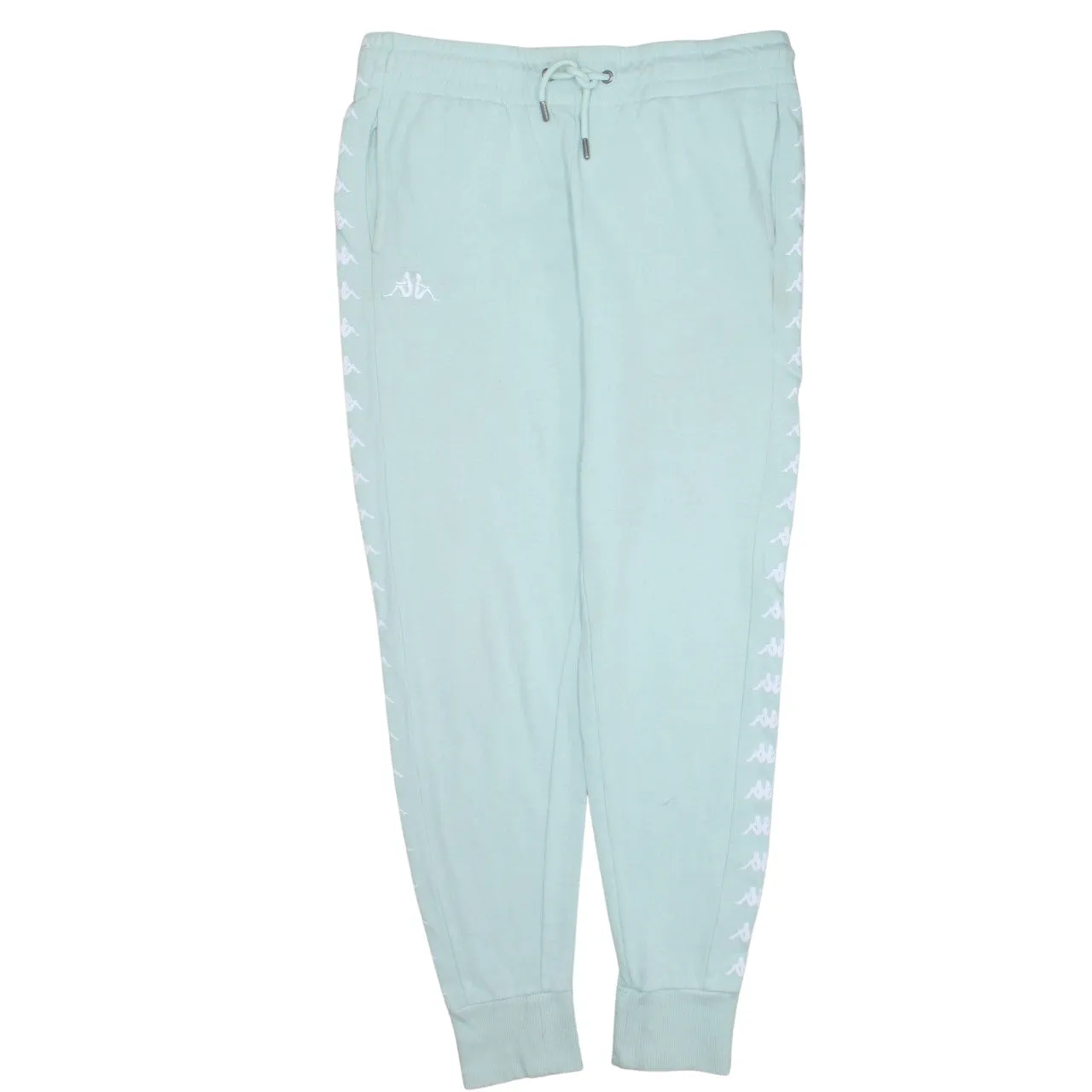 Kappa Mint Green Joggers Men’s Large Logo Tape Sides Embroidered Hip Sweatpants sold by Vintage Club