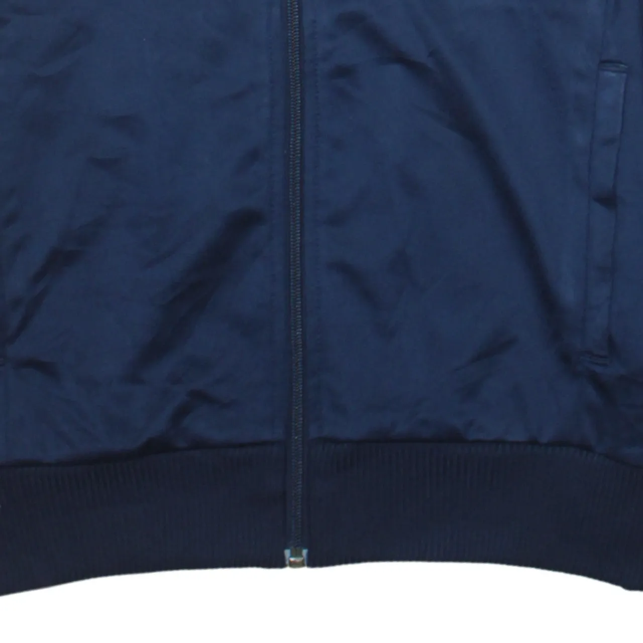 Adidas Navy Blue Track Jacket Women’s Large Trefoil Embroidered Logo Three Stripe Zip Top sold by Vintage Club product image thumbnail 4