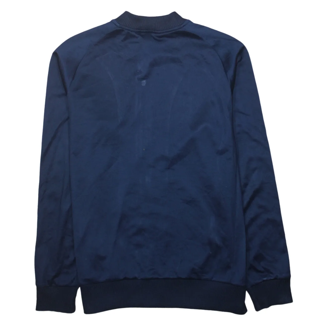 Adidas Navy Blue Track Jacket Women’s Large Trefoil Embroidered Logo Three Stripe Zip Top sold by Vintage Club product image thumbnail 2