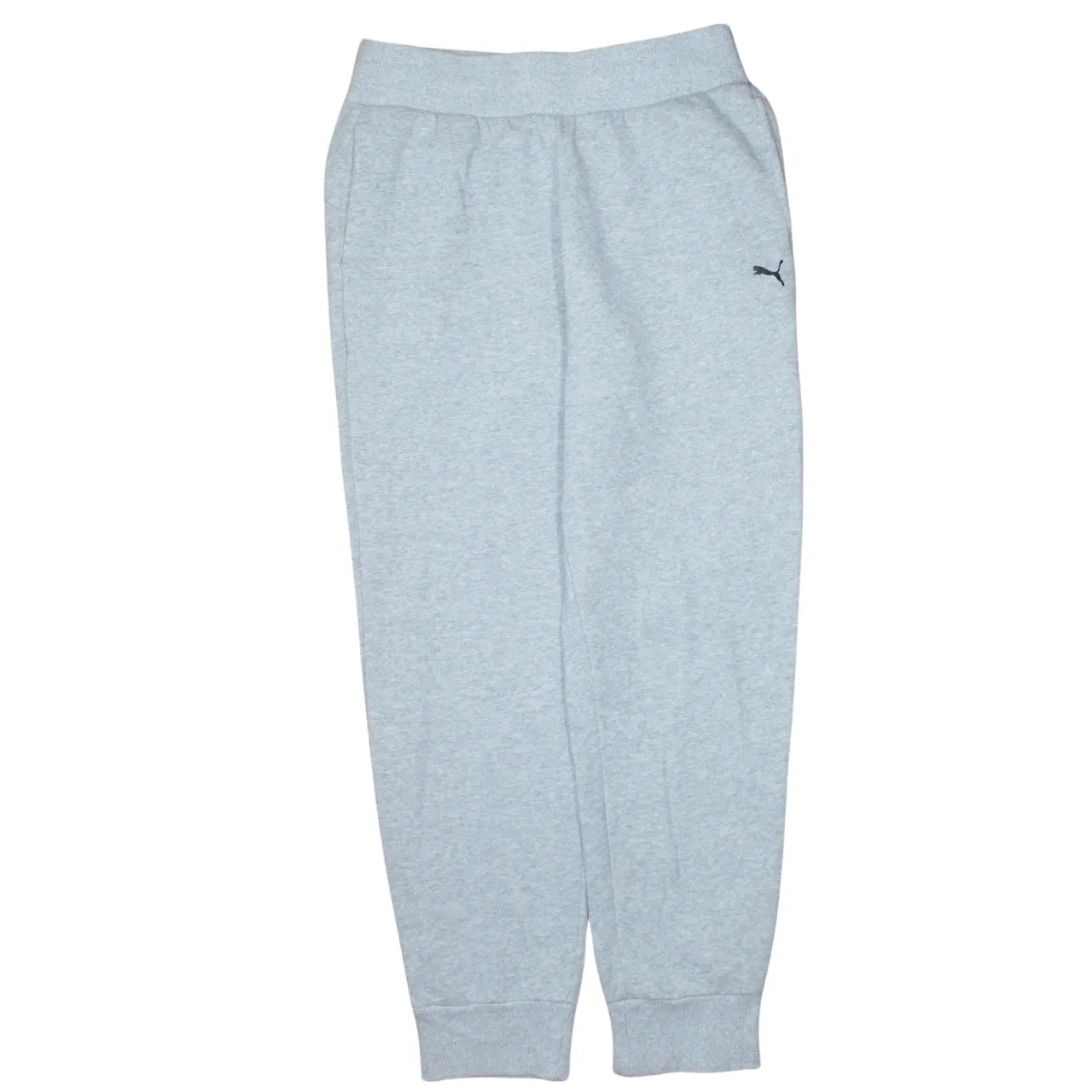 Puma Light Grey Joggers Men’s Small Embroidered Logo Elastic Waist Cuffed Sweatpants sold by Vintage Club