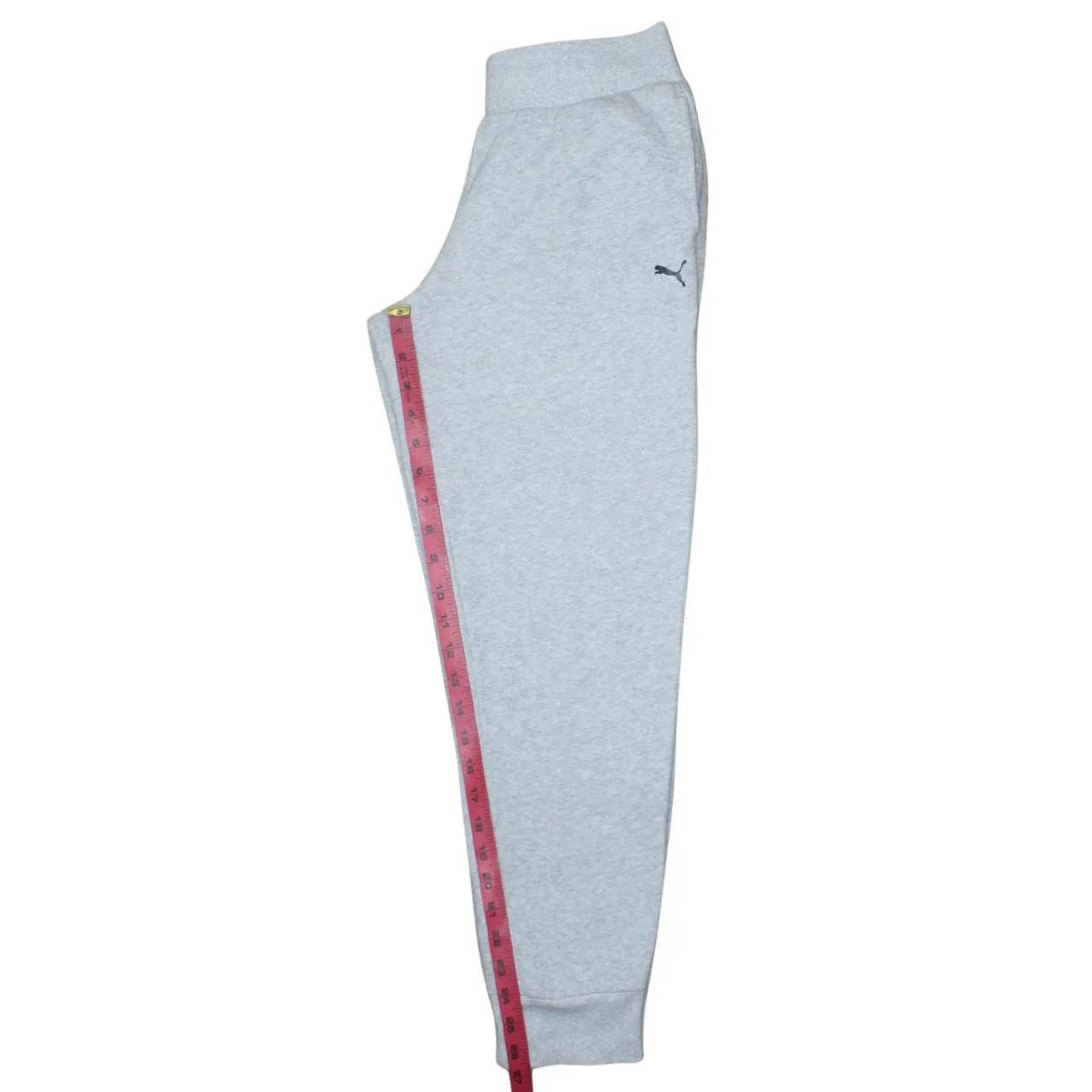 Puma Light Grey Joggers Men’s Small Embroidered Logo Elastic Waist Cuffed Sweatpants sold by Vintage Club product image thumbnail 5