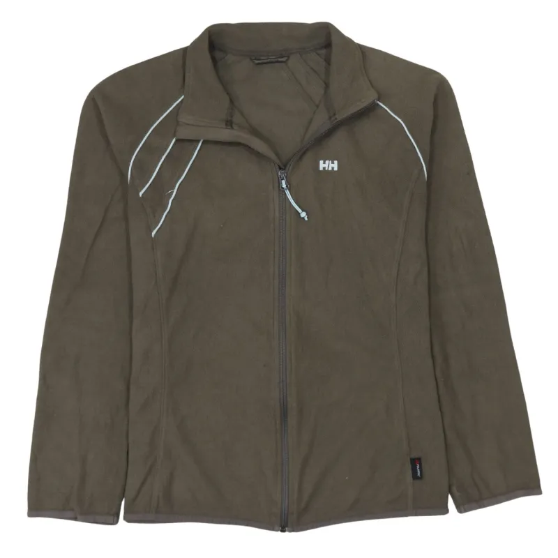 Helly Hansen Brown Fleece Jacket Men's Small Full Zip Embroidered HH Logo Outdoor Top sold by Vintage Club