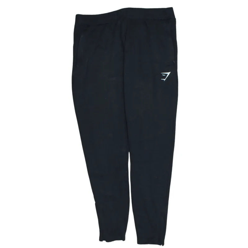 Gymshark Black Joggers Men's XLarge Small Logo Elastic Waist Gym Sweatpants sold by Vintage Club