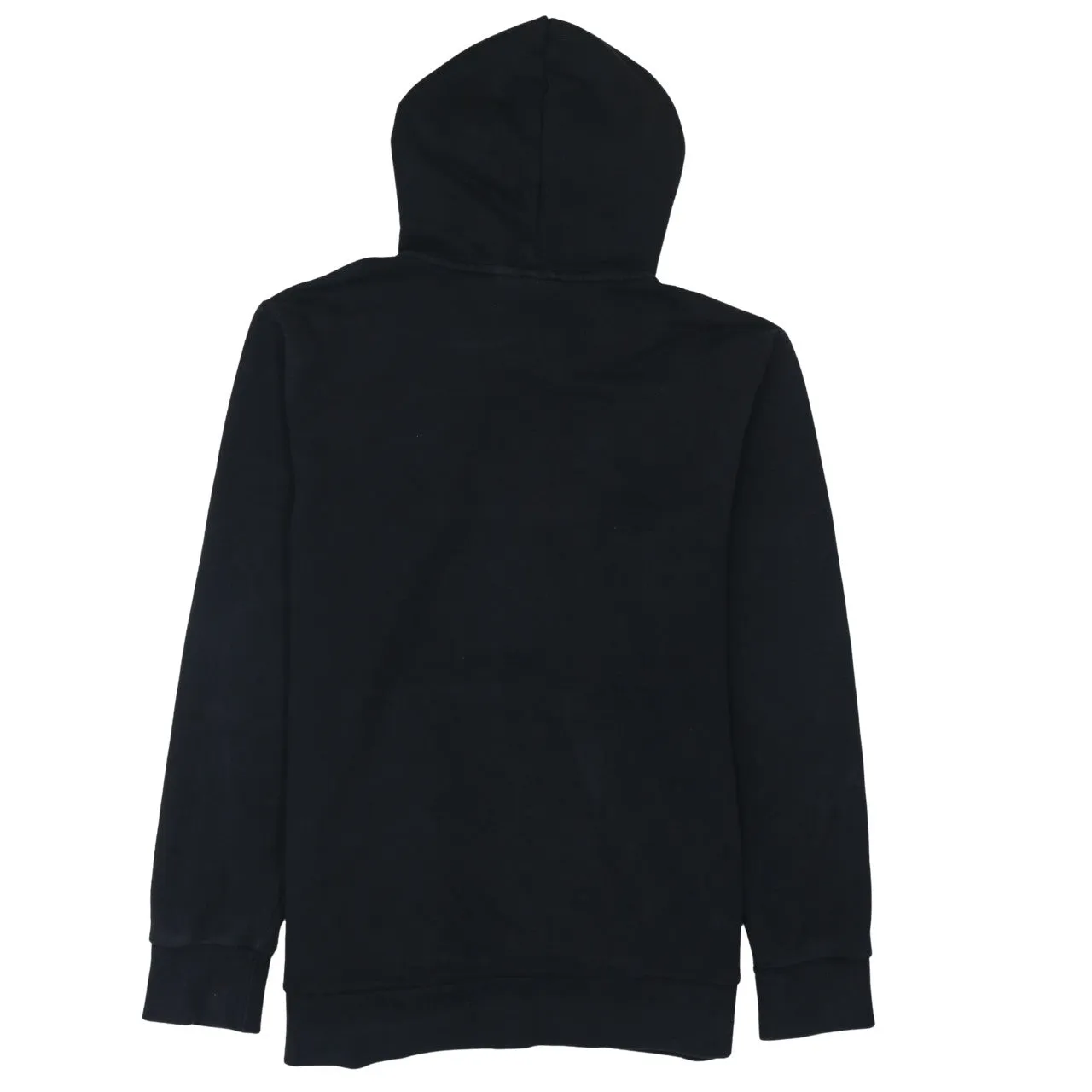 Adidas Black Hoodie Women’s Large Printed Logo Front Pocket Pullover Sweatshirt sold by Vintage Club product image thumbnail 2