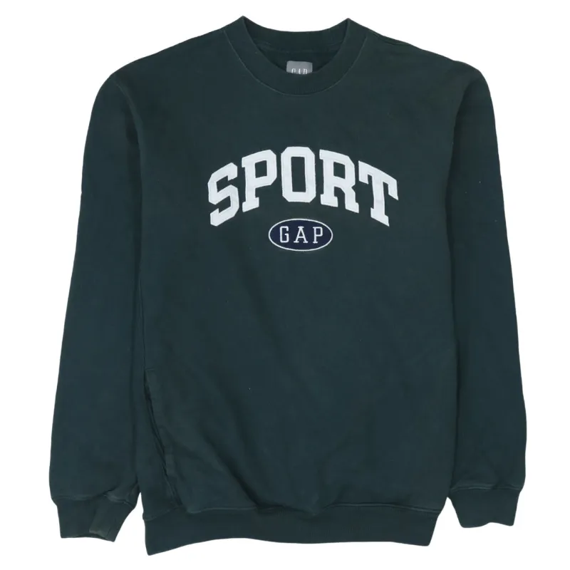Gap Dark Green Sweatshirt Men's Small SPORT GAP Embroidered Logo Crewneck Pullover made by GAP