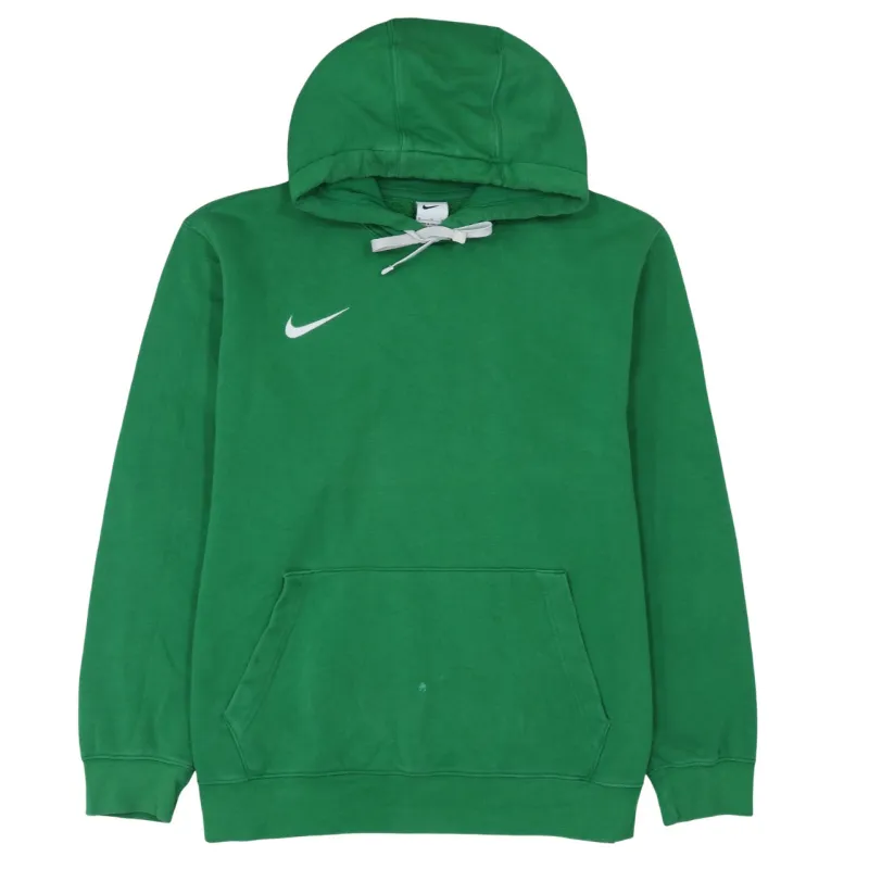 Nike Green Hoodie Men’s XLarge Printed Swoosh Logo Front Pocket Pullover Sweatshirt sold by Vintage Club