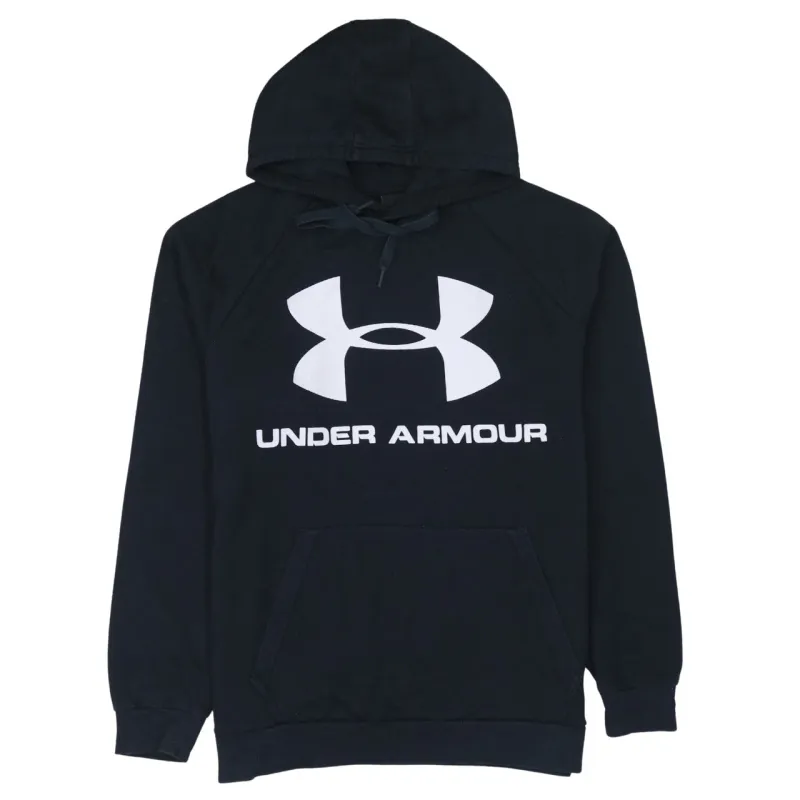 Under Armour Black Hoodie Women’s Large Printed Logo Front Pocket Pullover Sweatshirt made by Under Armour