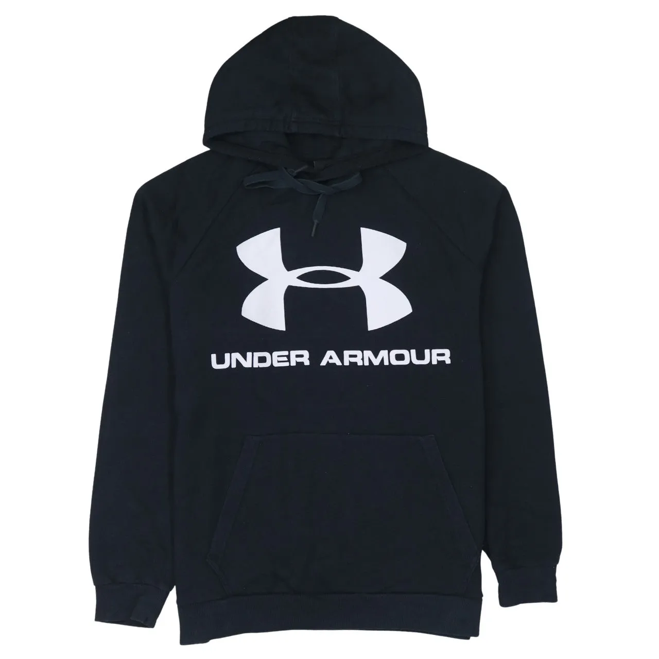 Under Armour Black Hoodie Women’s Large Printed Logo Front Pocket Pullover Sweatshirt sold by Vintage Club
