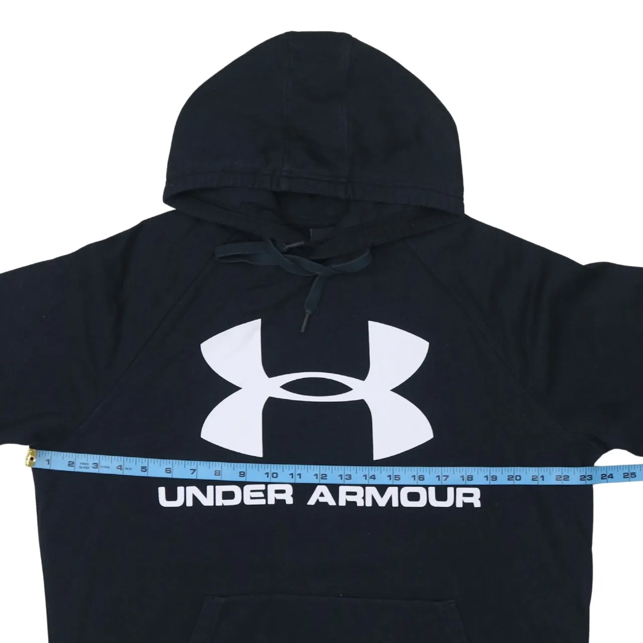 Under Armour Black Hoodie Women’s Large Printed Logo Front Pocket Pullover Sweatshirt sold by Vintage Club product image thumbnail 5