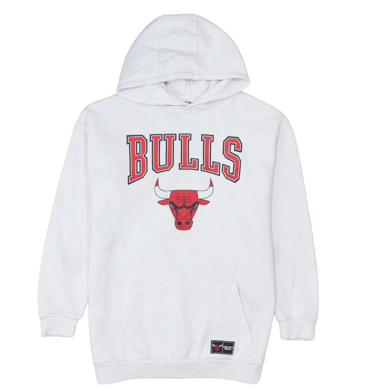 NBA White Hoodie Women’s Medium Chicago Bulls Lavine Printed Logo Pullover Sweatshirt sold by Vintage Club