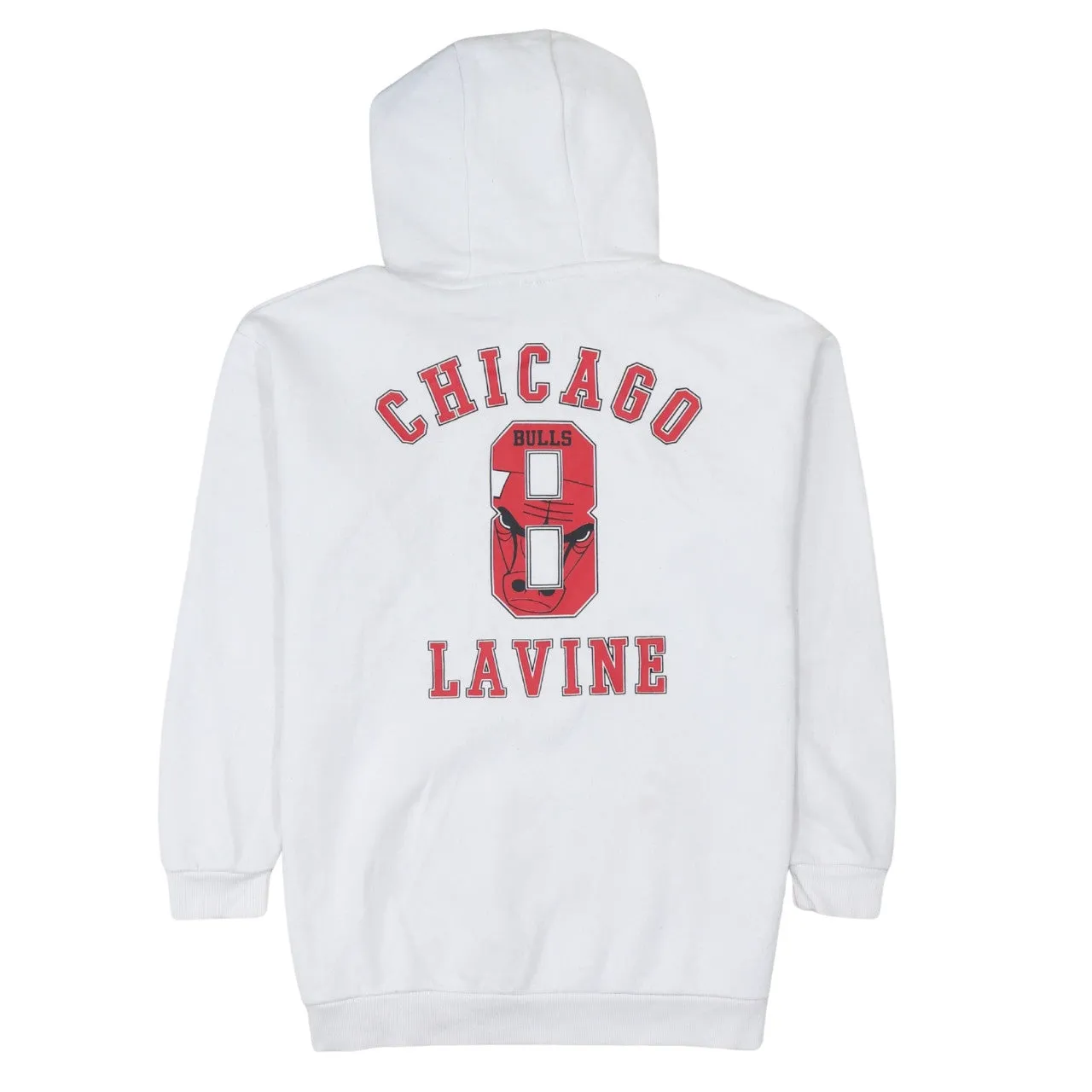 NBA White Hoodie Women’s Medium Chicago Bulls Lavine Printed Logo Pullover Sweatshirt sold by Vintage Club product image thumbnail 2