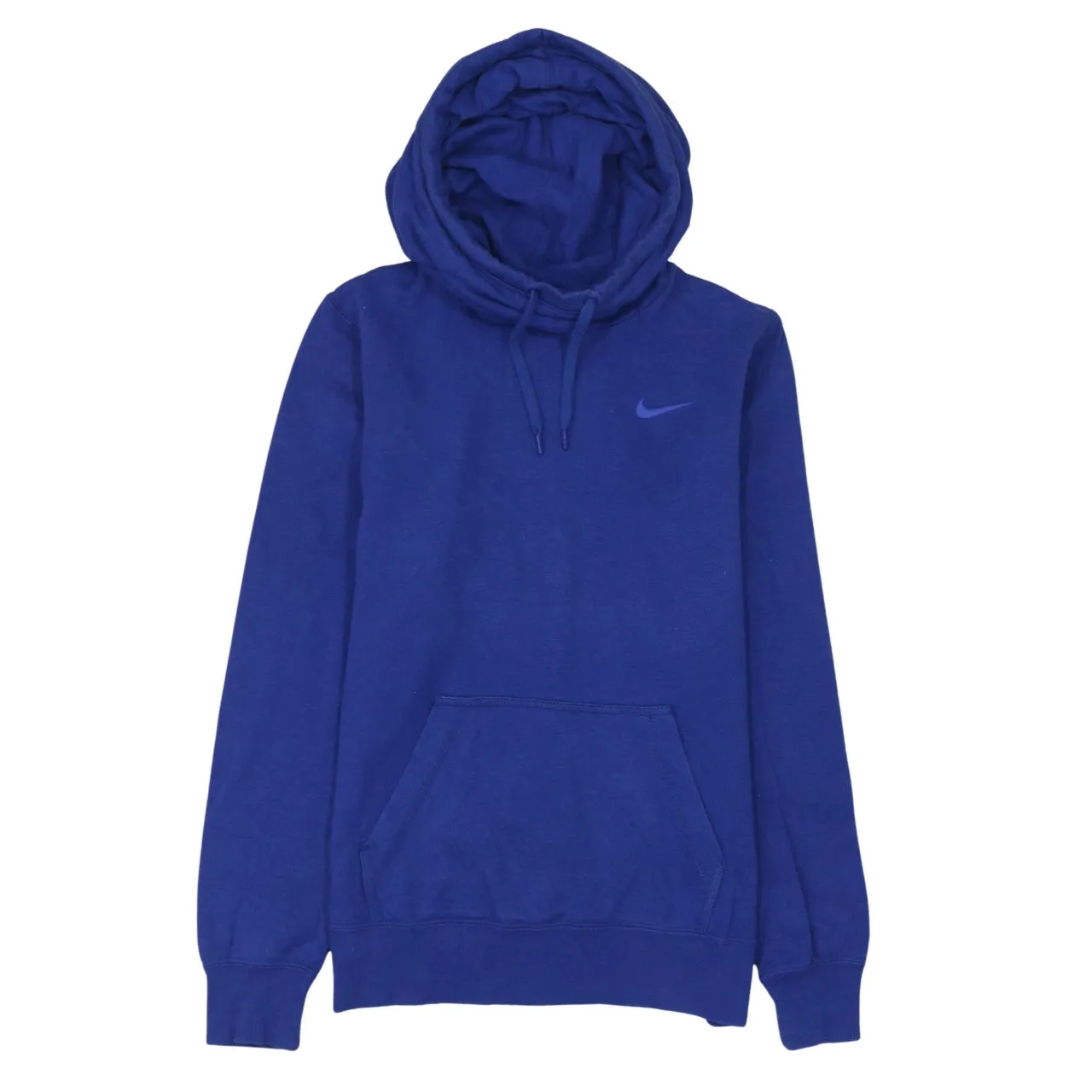 Nike Royal Blue Hoodie Women’s Small Embroidered Swoosh Front Pocket Pullover Sweatshirt sold by Vintage Club