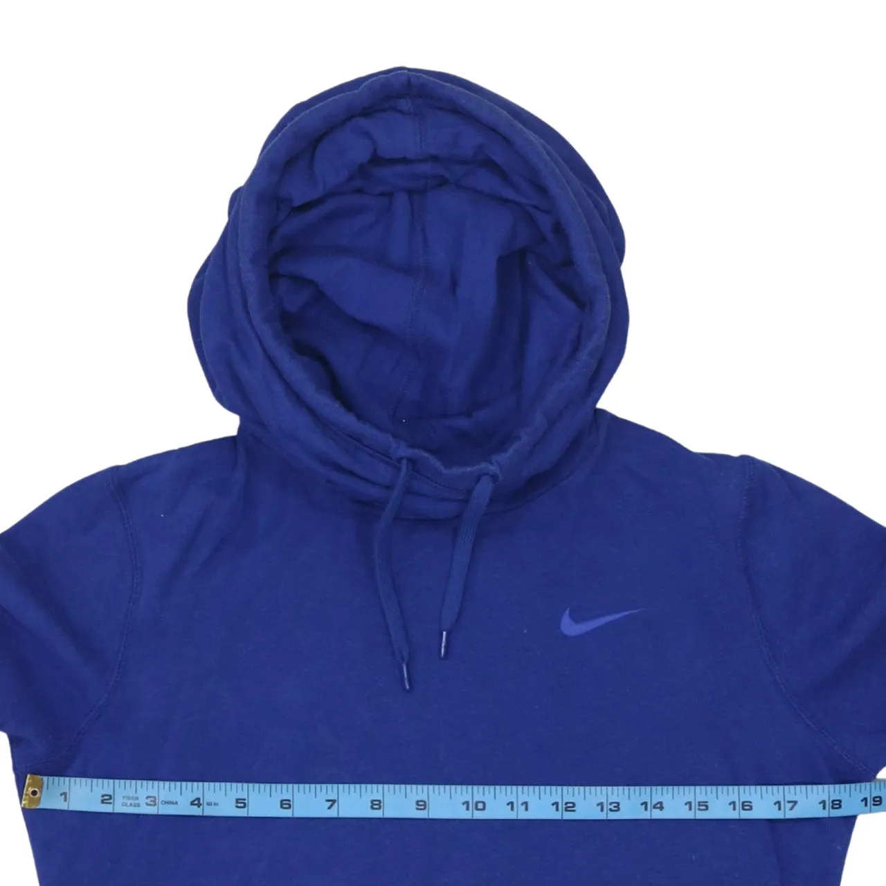 Nike Royal Blue Hoodie Women’s Small Embroidered Swoosh Front Pocket Pullover Sweatshirt sold by Vintage Club product image thumbnail 5